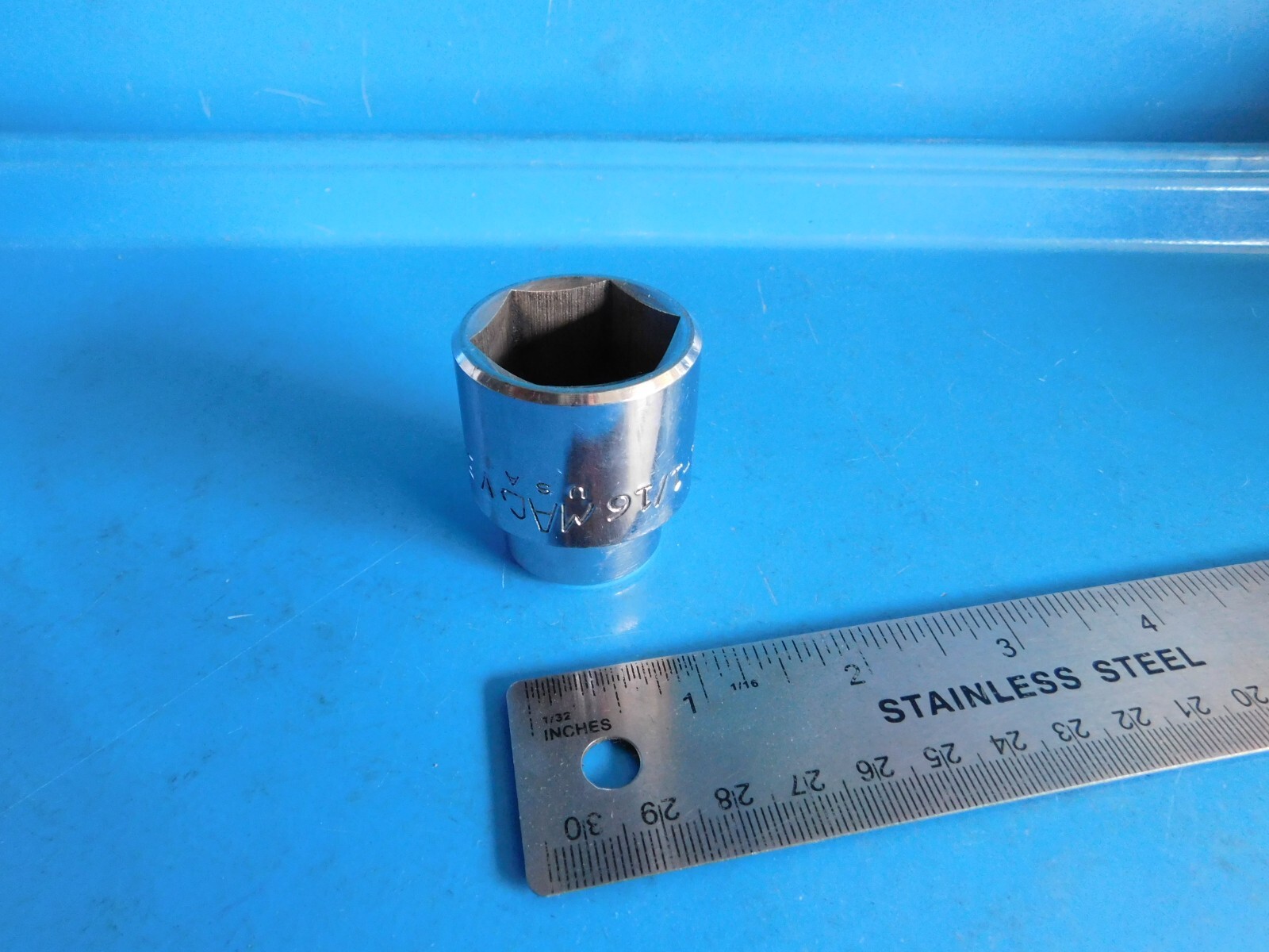 USED, MAC TOOLS » 1-1/16 IN. » 1/2 IN. DR. SHORT 6 POINT SOCKET, PART #V346