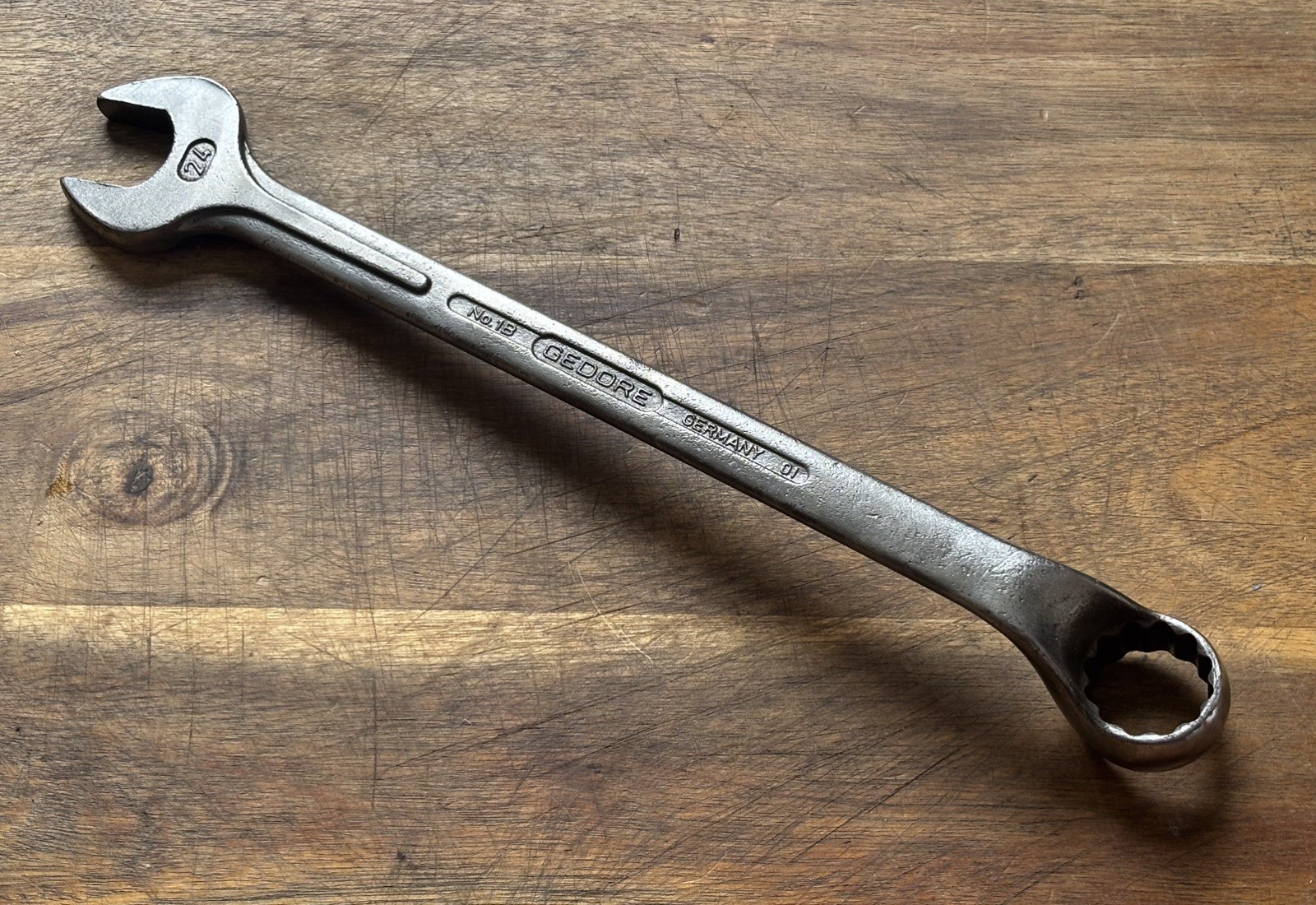 GEDORE No1B – 24mm metric – Cranked Combination Spanner . High Quality German