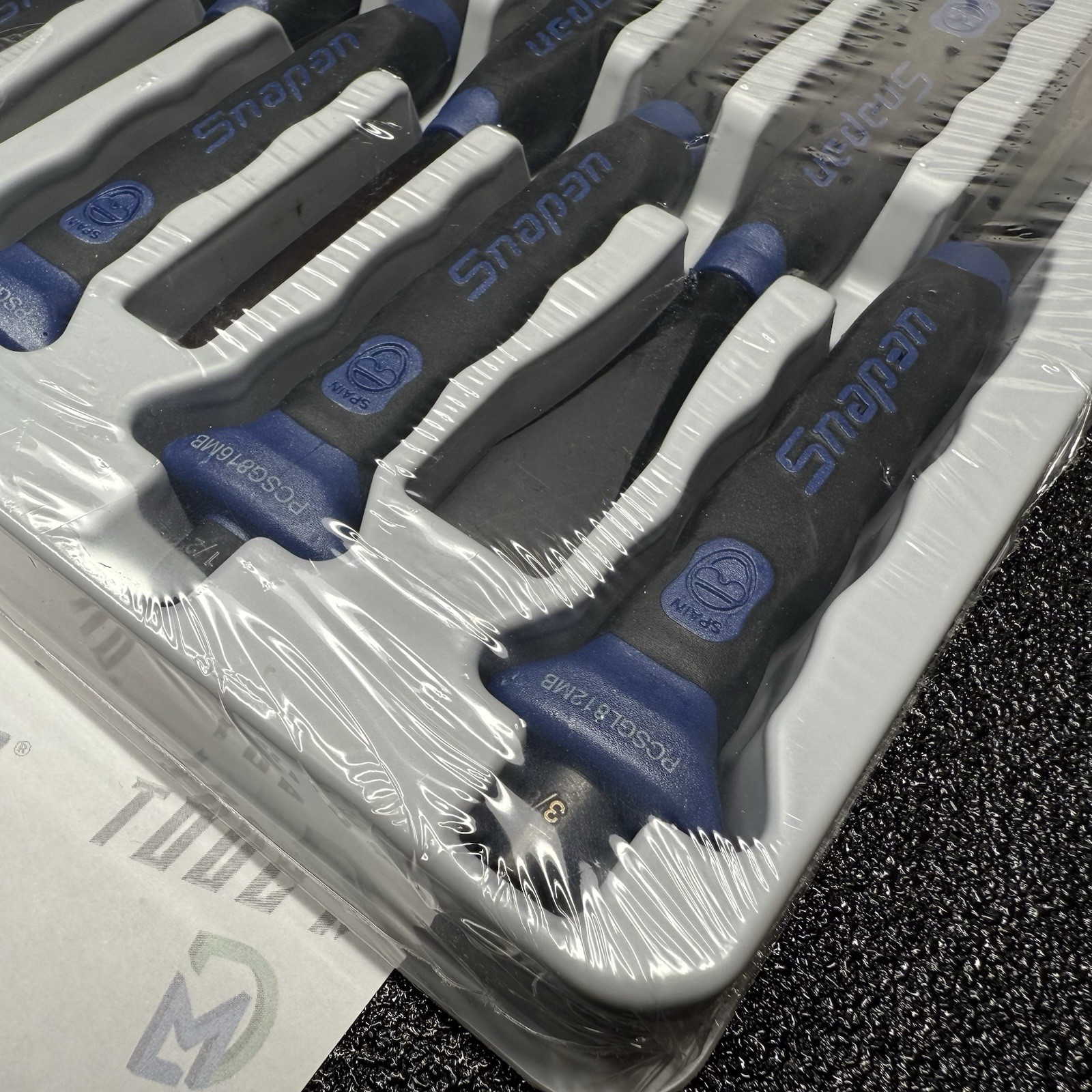 Snap-on Tools NEW 14pc POWER BLUE Soft-Grip Punch & Chisel Set PPCSGL714MB