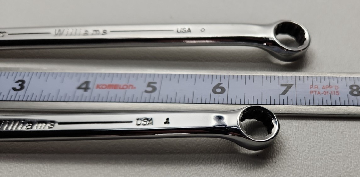 Lot of 2 Williams Supercombo Combination Wrench 10mm 1210MSC & 11mm 1211MSC USA