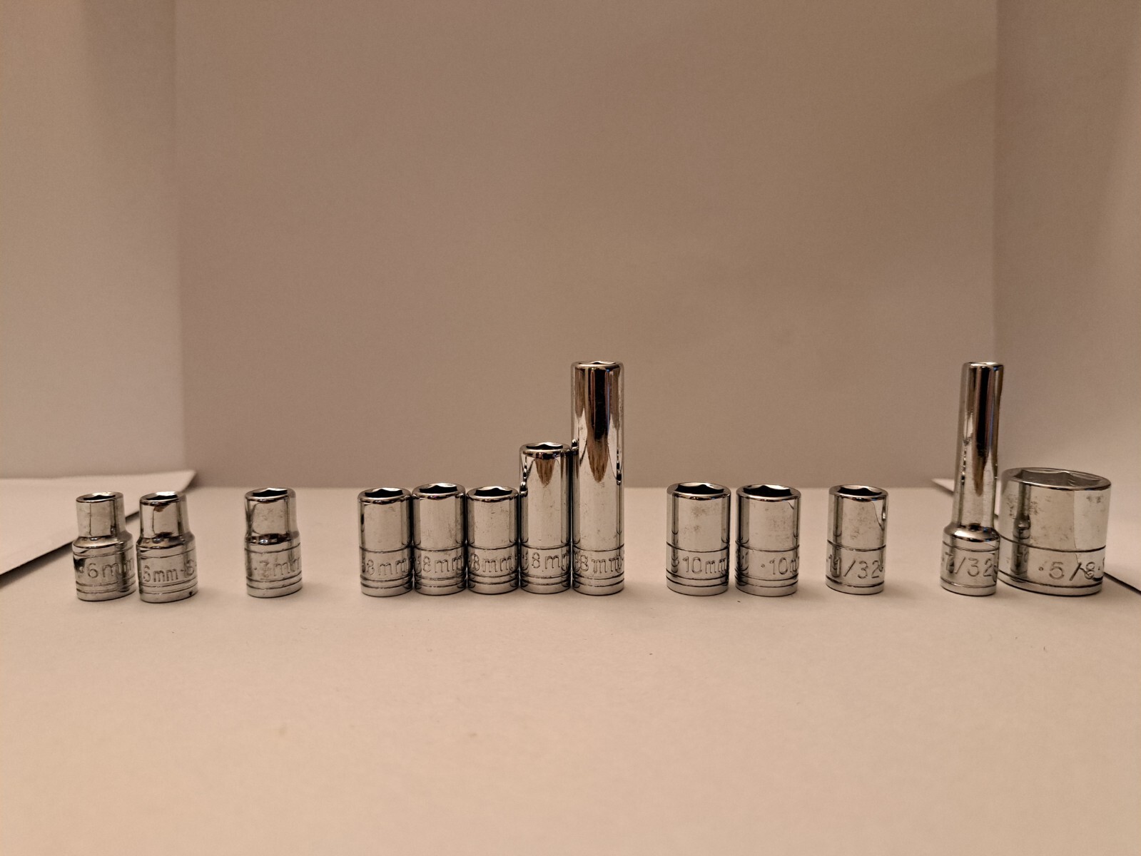 SK 40709 10mm 1/4″ metric standard socket asst. assortment – New – see pics