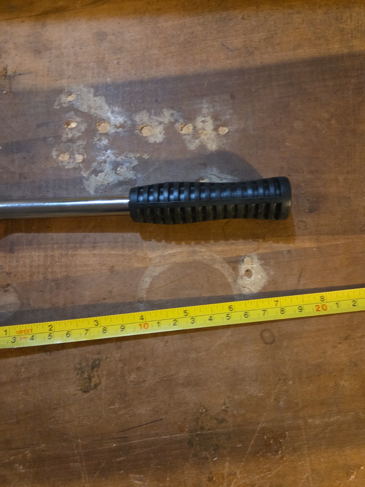 Cal Hawk 7.5″ Long 3/8″ Drive Breaker Bar Chrome Finish Black Handle