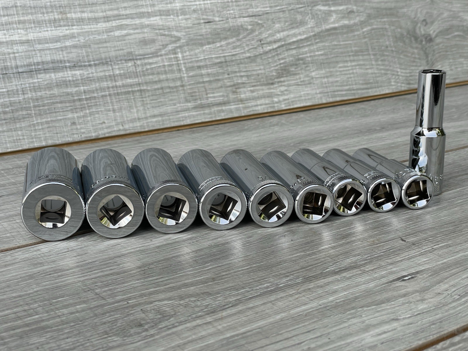 *NEW* DeWalt 10 Piece SAE 6 Point Socket Set For 1/2″ Inch Drive 7/16in – 1in