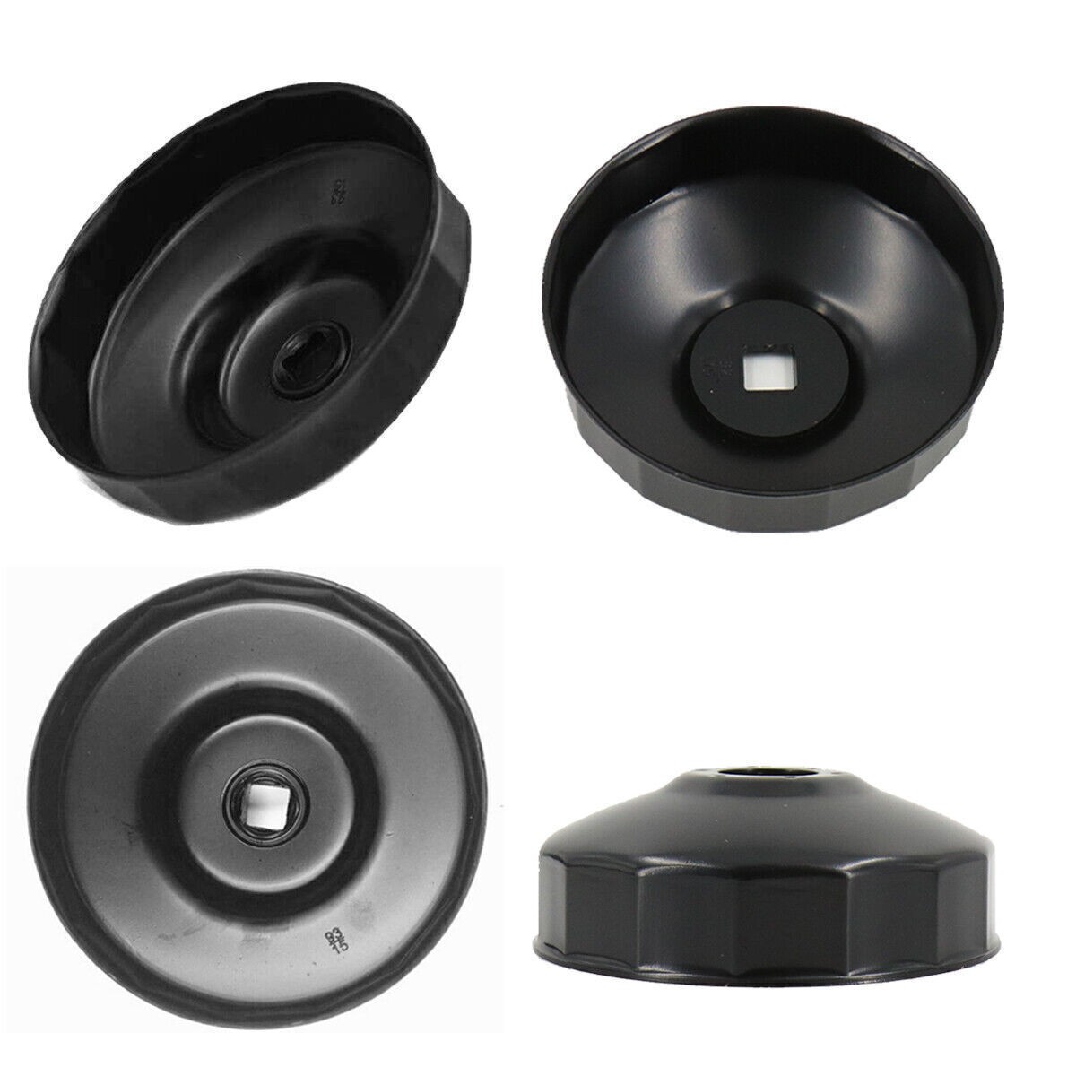 16Pcs Oil Filter Wrench Set Cup Type Removal Tool Socket Kit 1/2″ 3/8″ Adaptor