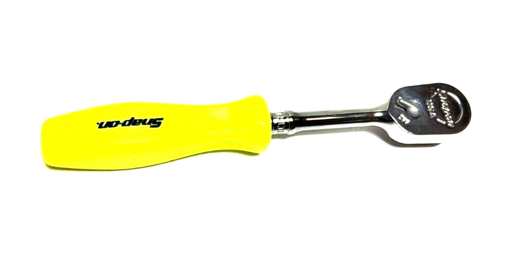 NEW Snap-on™ 1/4″ drive 6 7/8″ long Hi-Viz Handled Ratchet THLD72HV Dual 80 Tech