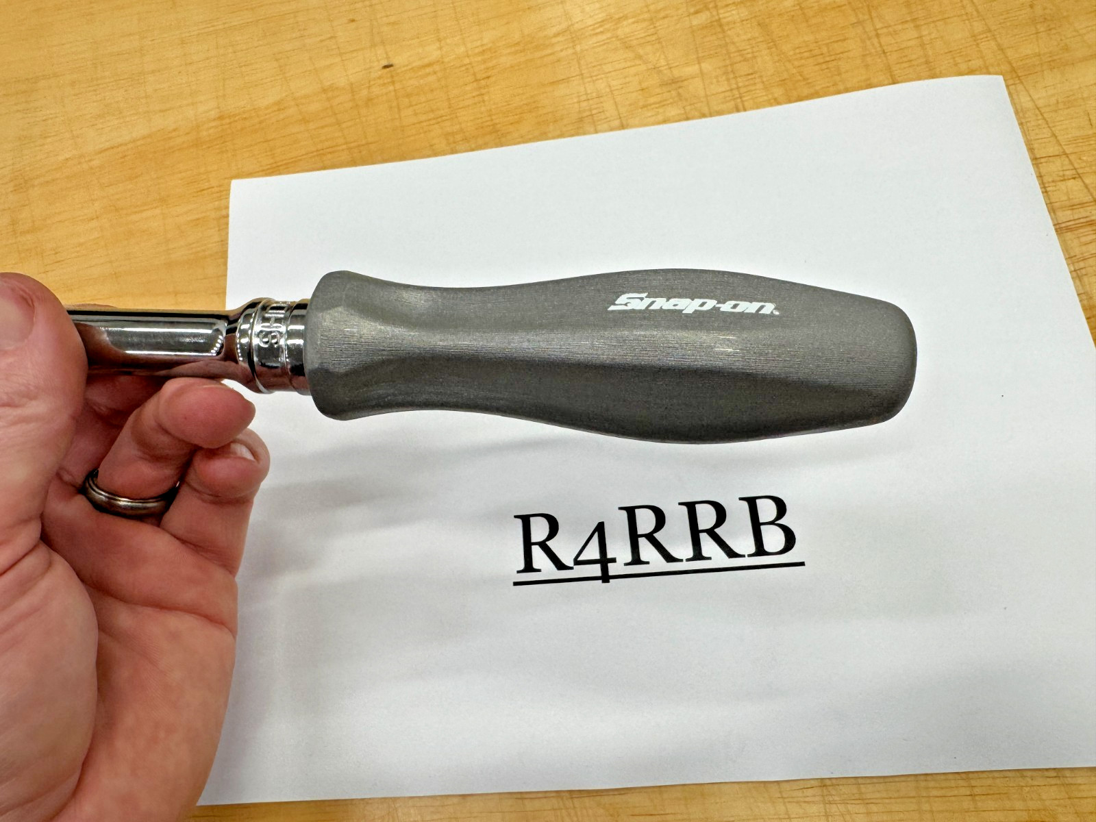 Snap-on Tools USA DARK TITANIUM 1/2″ Drive Hard Grip Ratchet SHD80ADT RARE NOS