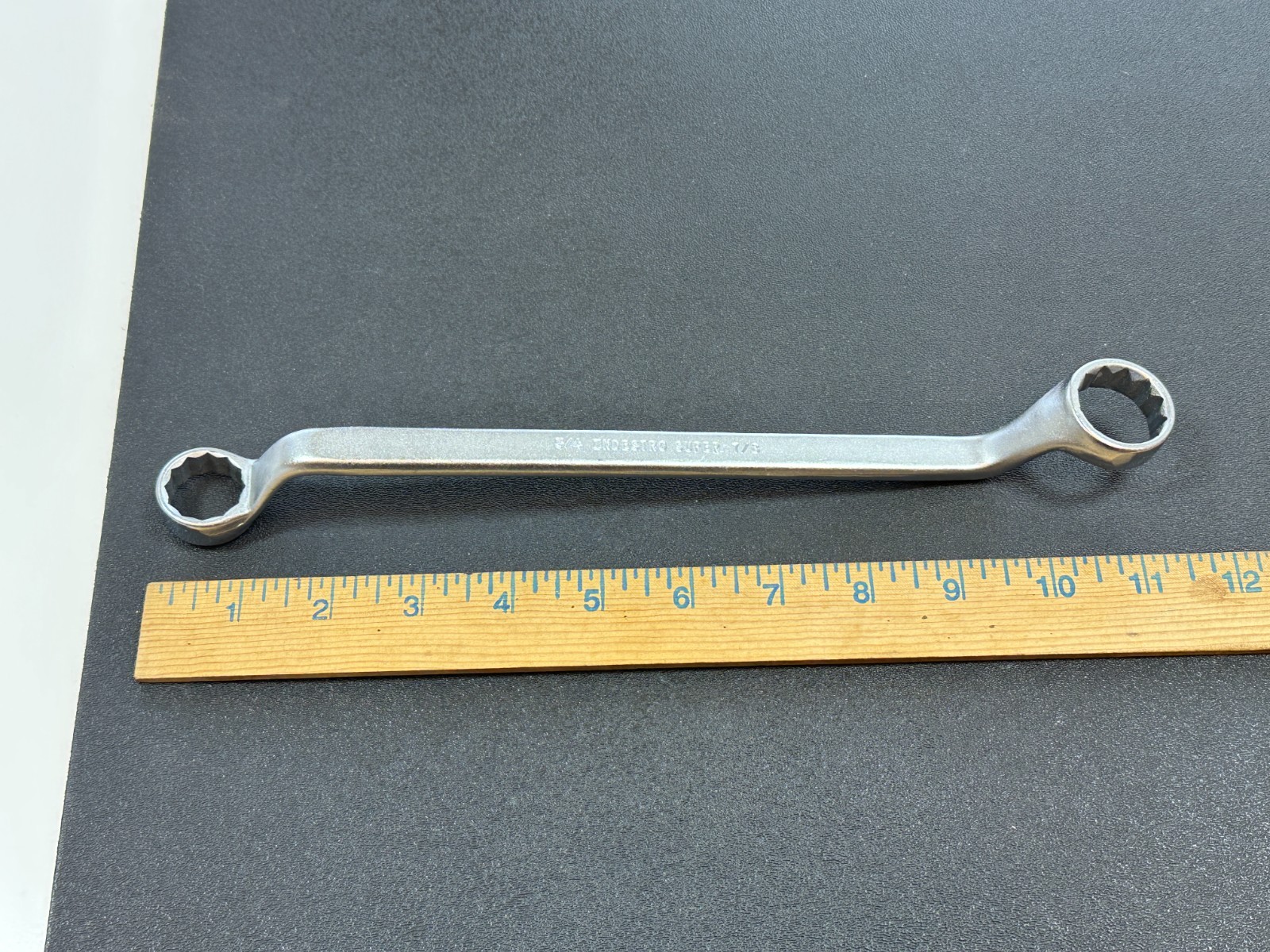 🇺🇸Indestro Tools USA 733A SAE 3/4” x 7/8” Offset Box End Wrench, NEW Old Stock