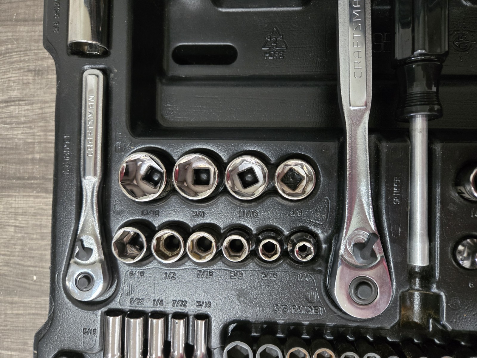 Easy Read Craftsman USA 95 Piece Mechanic Tool Set Complete in Case No 34095