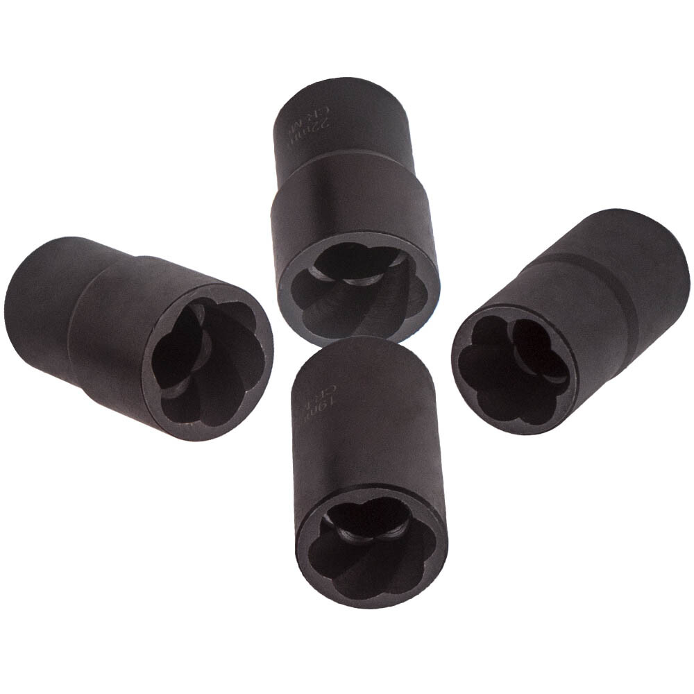 5x Twist Socket 1/2” Drive for Wheel Lock Nut Removal 17mm 19mm 21mm 22mm