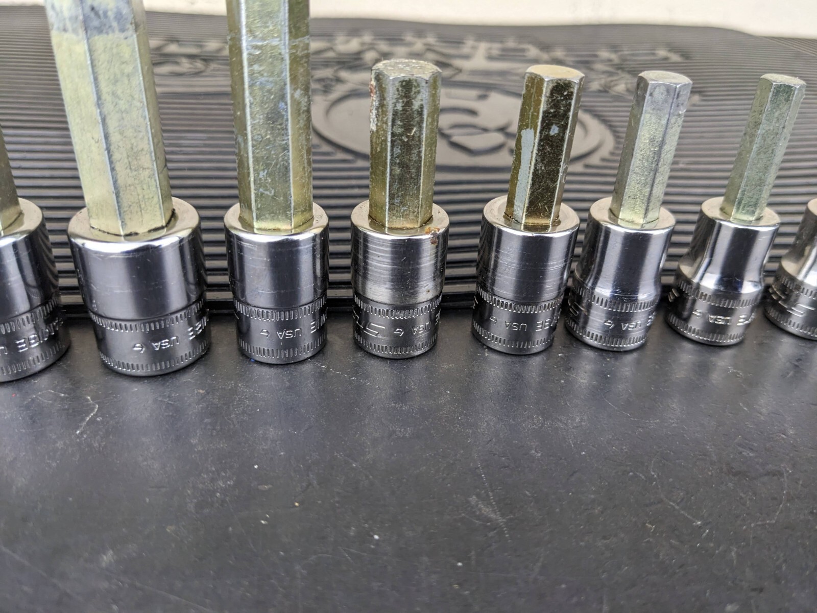 #be215 Snap-On 11pc Metric Hex Allen Socket Set 3/8″ Drive 4mm to 14mm 211EFAMY