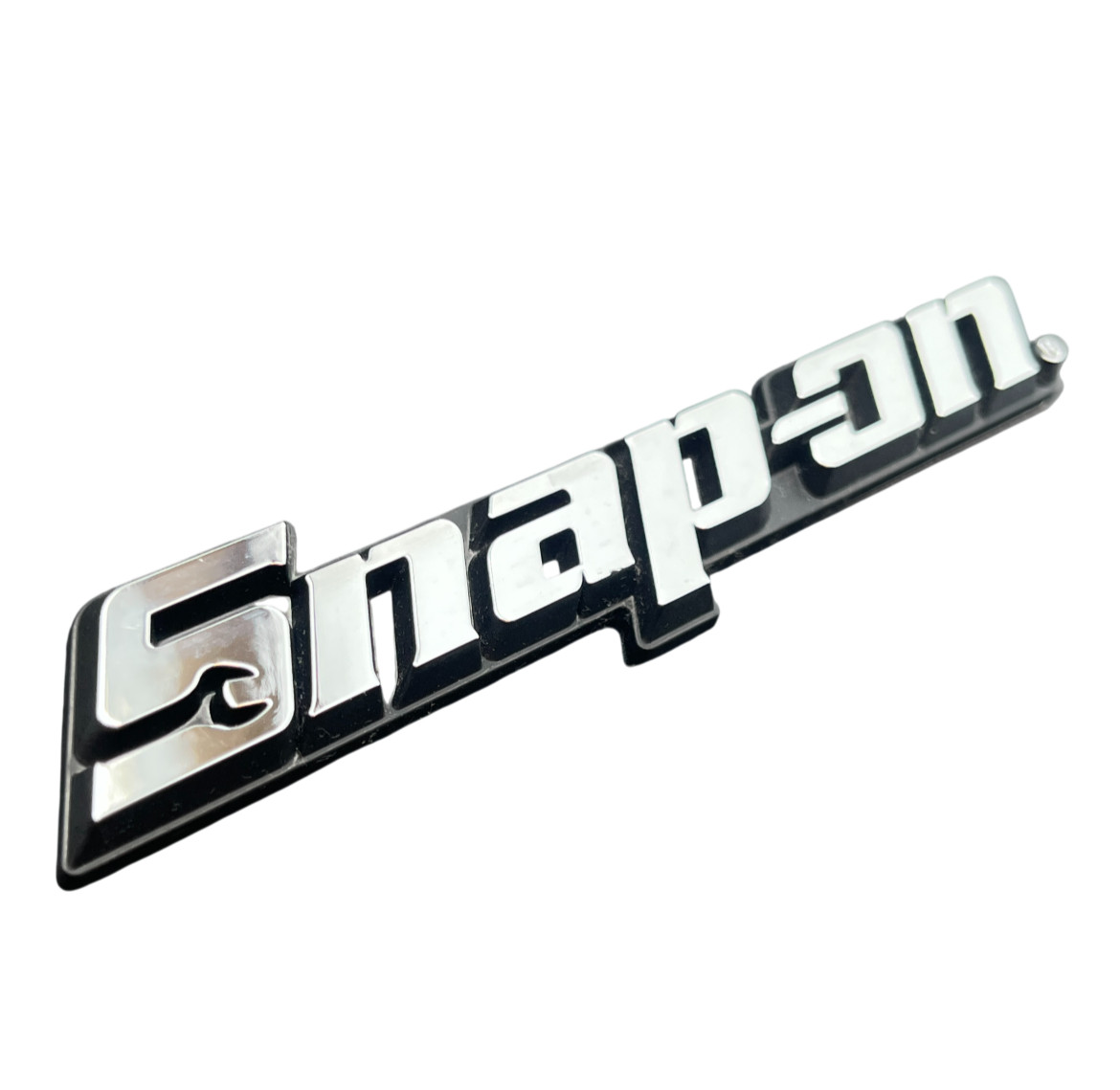 SMALL SNAP ON TOOLS TOOLBOX ROLL CAB CHROME BLACK 3D EMBLEM 115mm