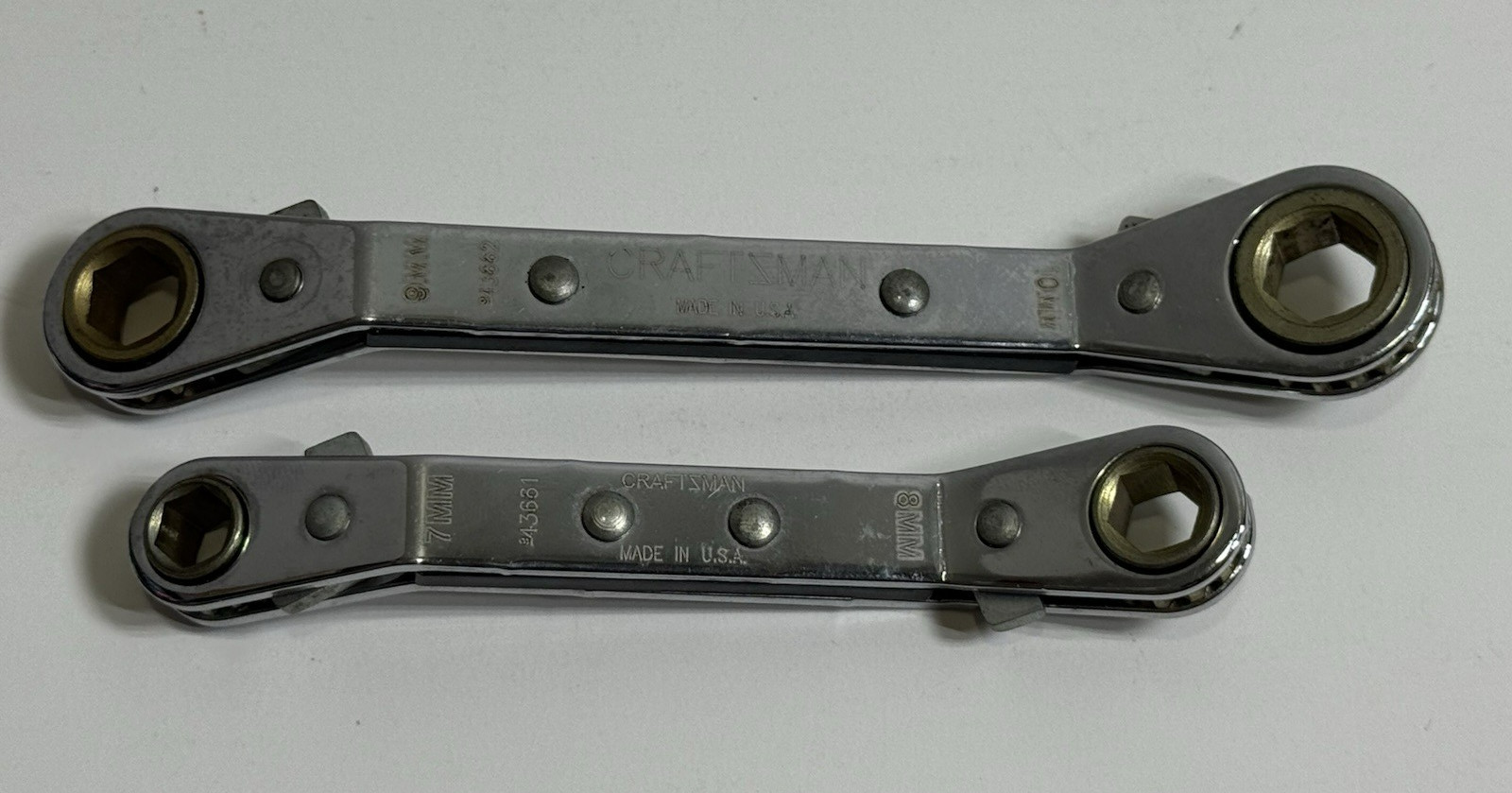 Craftsman Metric 12 Point 21/19mm & 17/15mm & 6 Point 10/9mm & 8/7mm Ratcheting