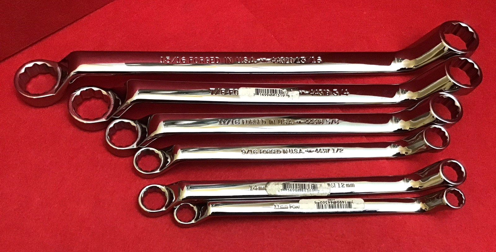 NEW CRAFTSMAN PROFESSIONAL USA DEEP OFFSET DOUBLE BOX END WRENCHES 4SAE, 2 MM