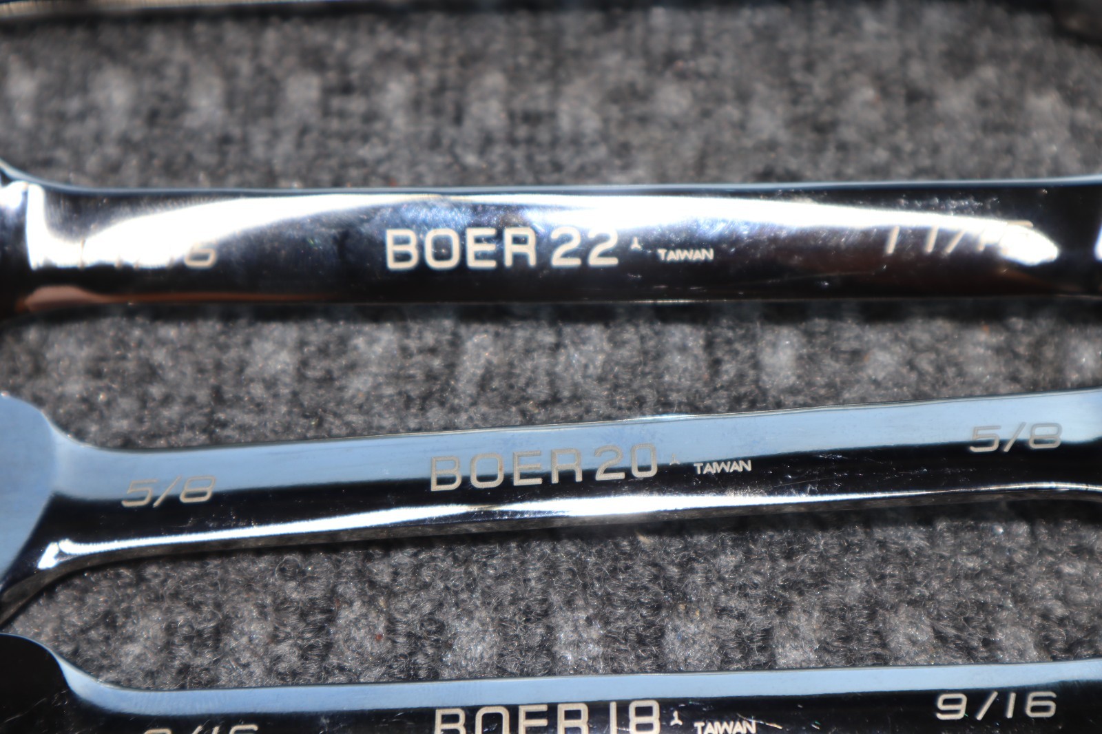 Blue Point BOER Wrench Ratcheting 12 Point Box Set 7/16 1/2 9/16 5/8 11/16 3/4″
