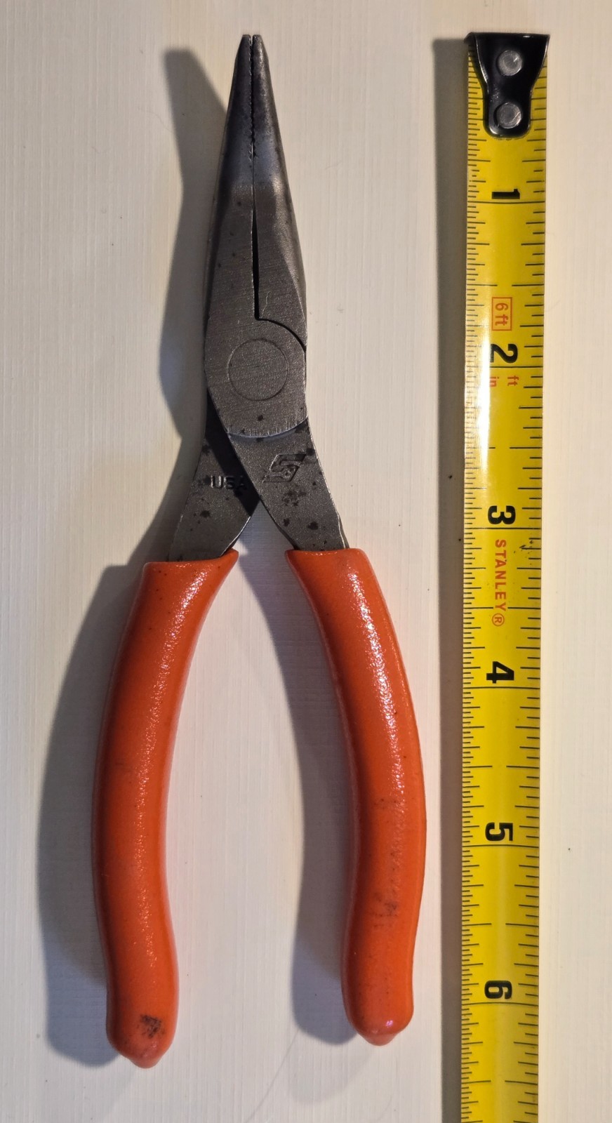 Snap On 495CF 6″ Talon Grip 35″ Bent Needle Nose Pliers, Used