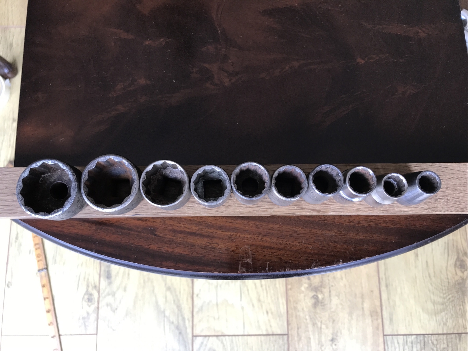 Job Lot Off 10 German Sockets 1-3/16”To 7/16” AF With 1/2” Drive.