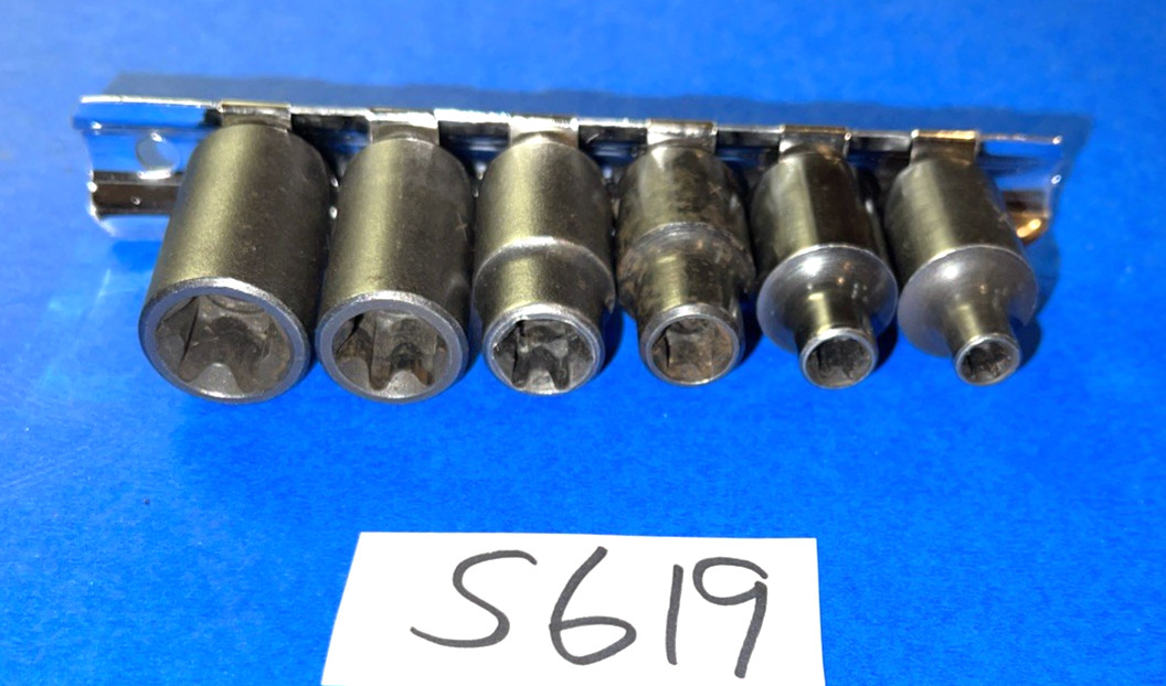 MAC TOOLS 6 PIECE 3/8 DRIVE INSIDE TORX SOCKET DRIVER SET E6-E16