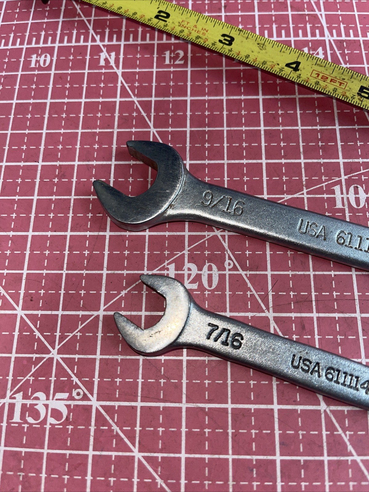 Easco USA 2 Piece SAE Open End Wrench Set 3/8 In – 9/16 In Vintage 3/8” – 9-16”