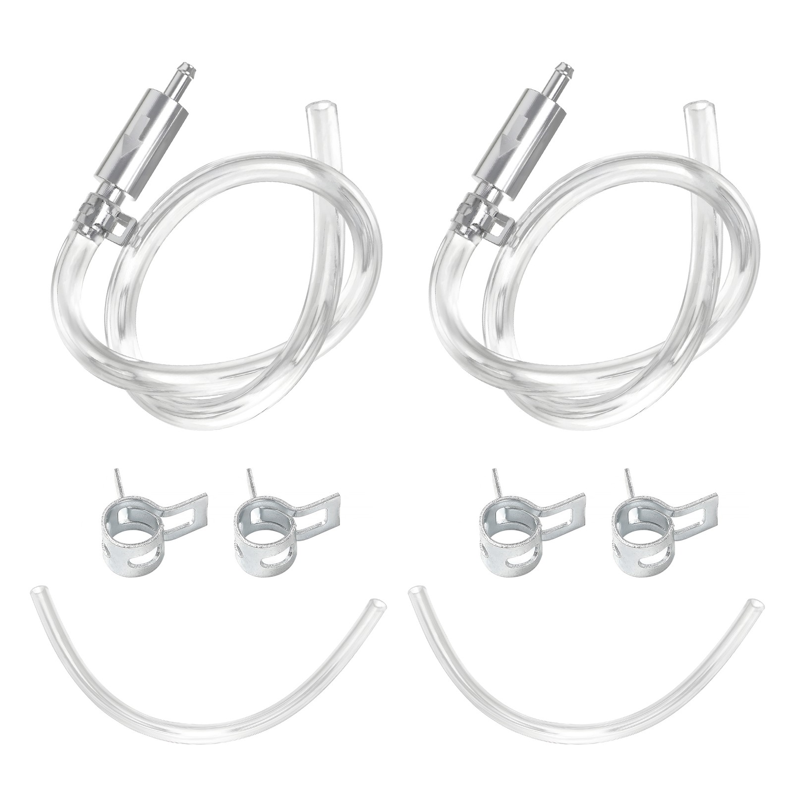 2 PCS Brake Bleeder Hose One Way Check Valve Tube Bleeding Tool Kit Silver US