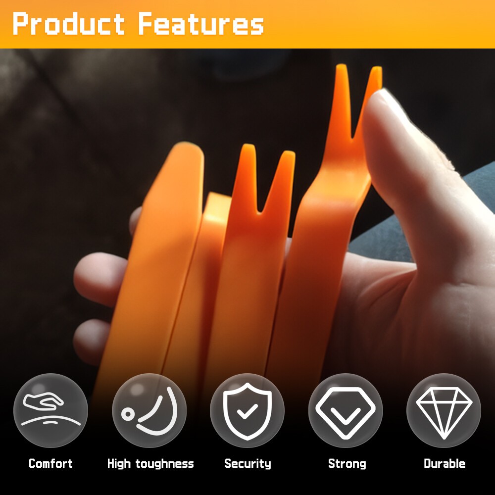 4PCS Plastic Pry Removal Fastener Clip Pliers Auto Safe Interior Dashboard Tools