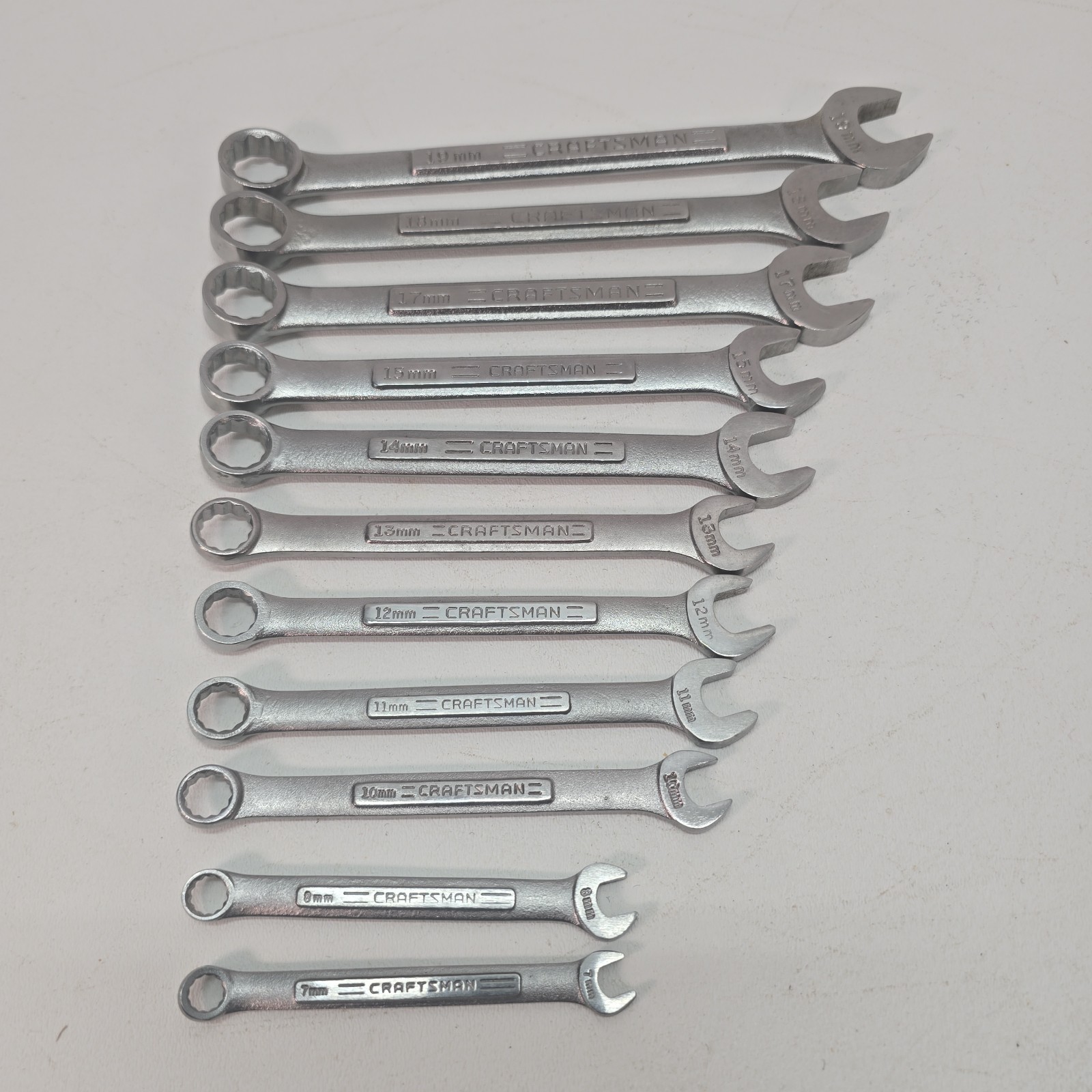 Craftsman USA 11 pc. 12pt Metric Combination Wrench Set 7mm-19mm