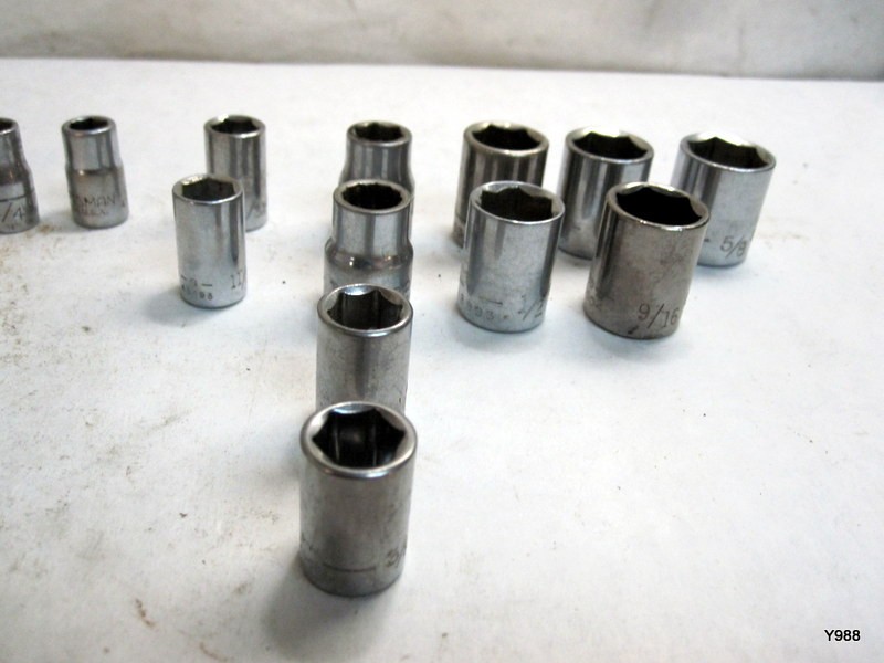CRAFTSMAN set of 15 sockets mix lot see description