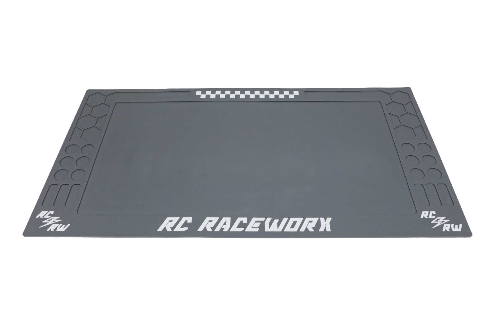 TrackPack – RC Raceworx Worx Pit Mat in Black & White + MAX Guard Soldering Mat