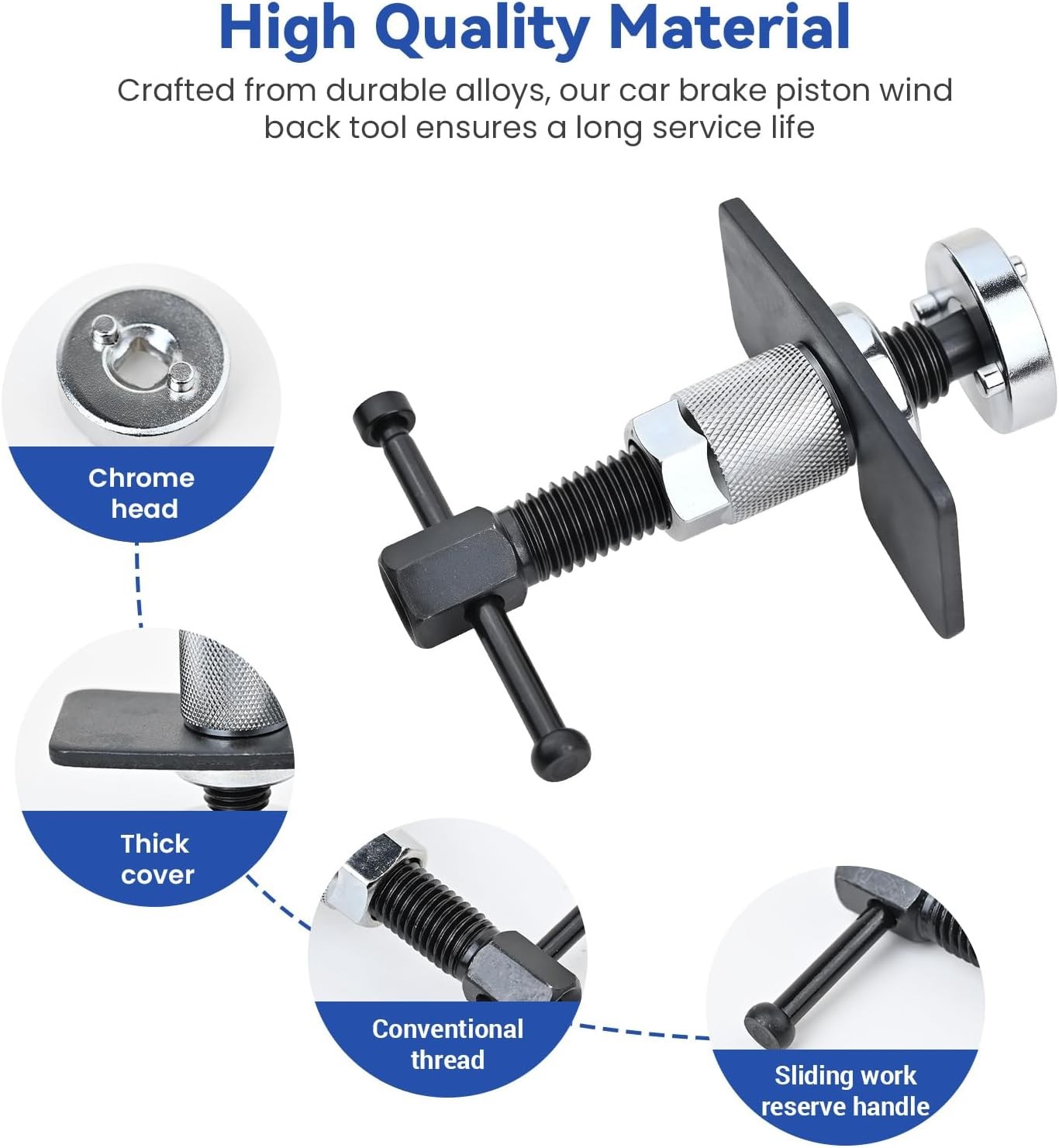 Car Brake Piston Wind Back Tool, Disc Brake Caliper Piston Rewind Tool, Auto Rea