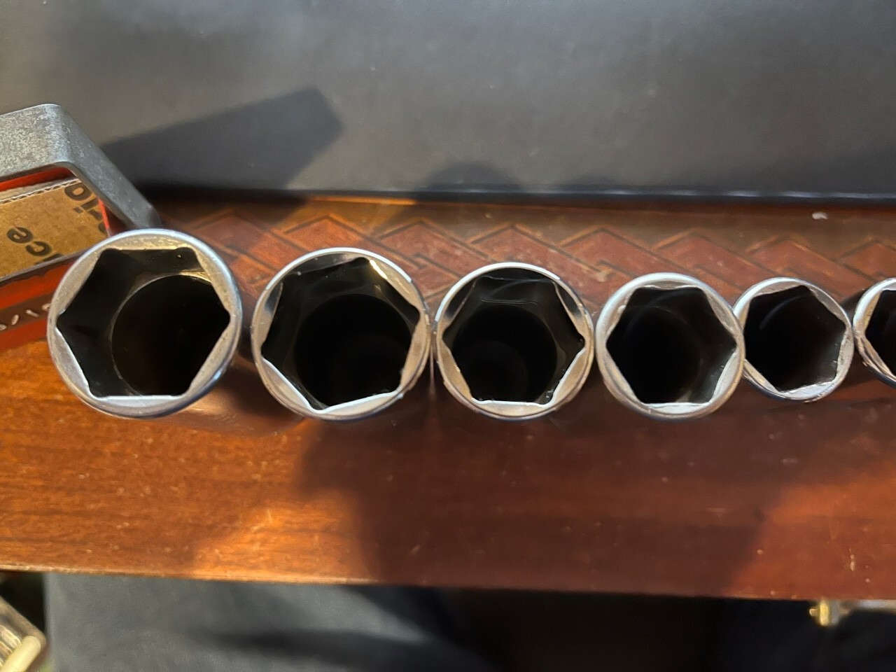 Snap-on 11Pc SAE 3/8″ Drive Deep Socket Set 1/4″ 7/8″ 6Pt 211SFSY w/ MetalTray