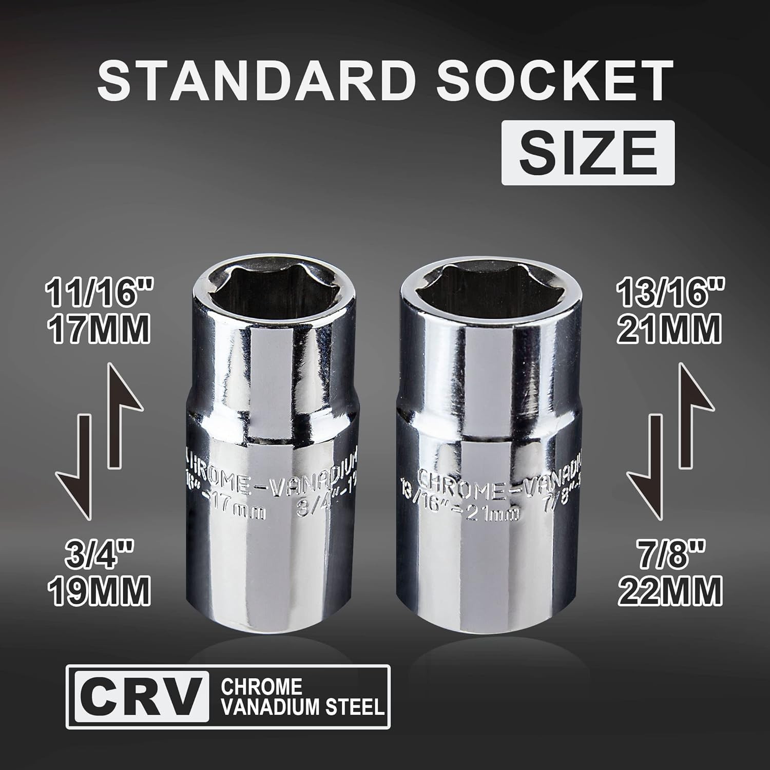 Telescoping Lug Wrench with 17/19 & 21/22mm CR-V Sockets – 21 Inch Extendable