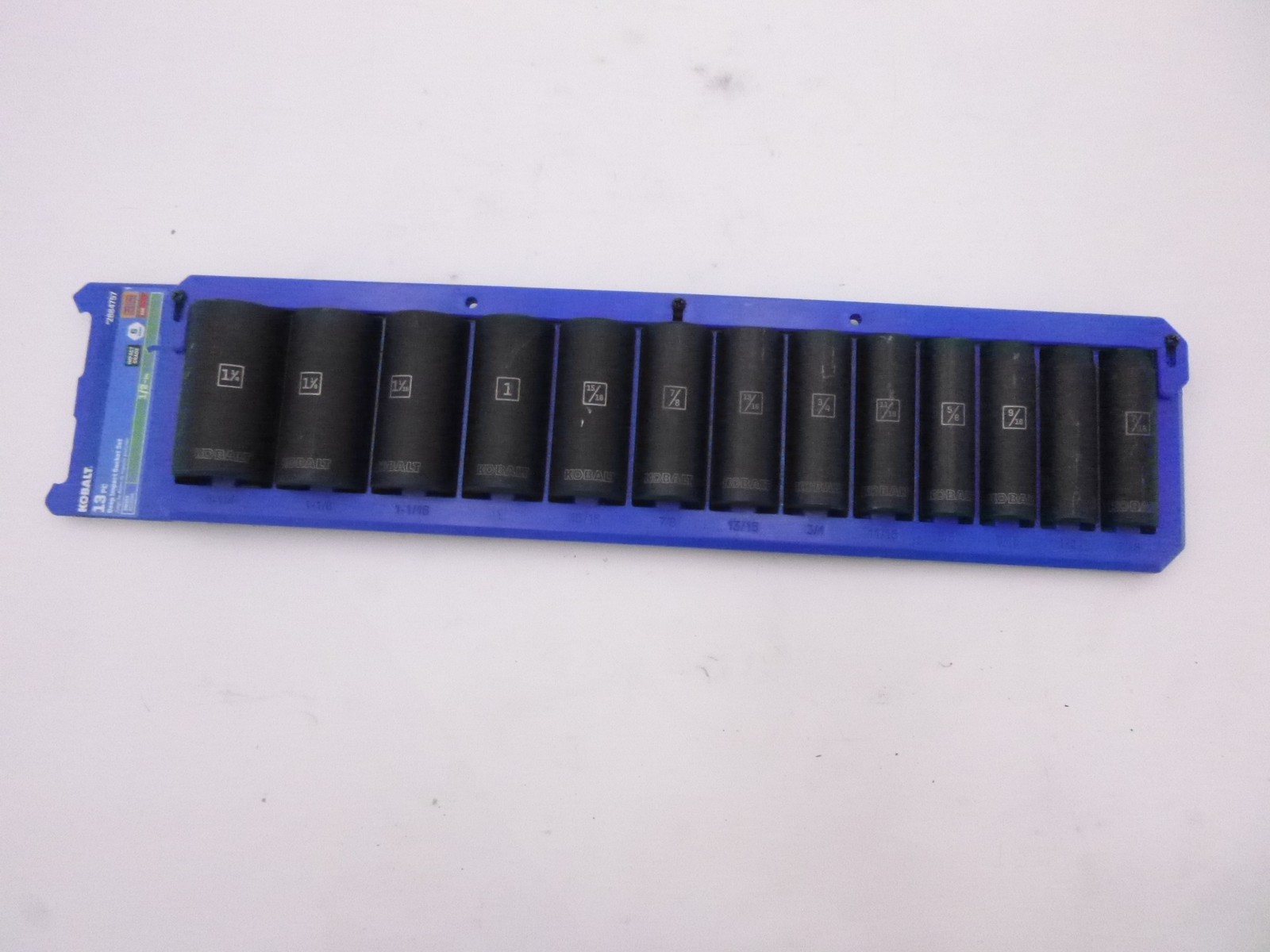 Kobalt 13-Piece Standard 1/2″ Drive Set 6-Point Impact Socket Set 2884757
