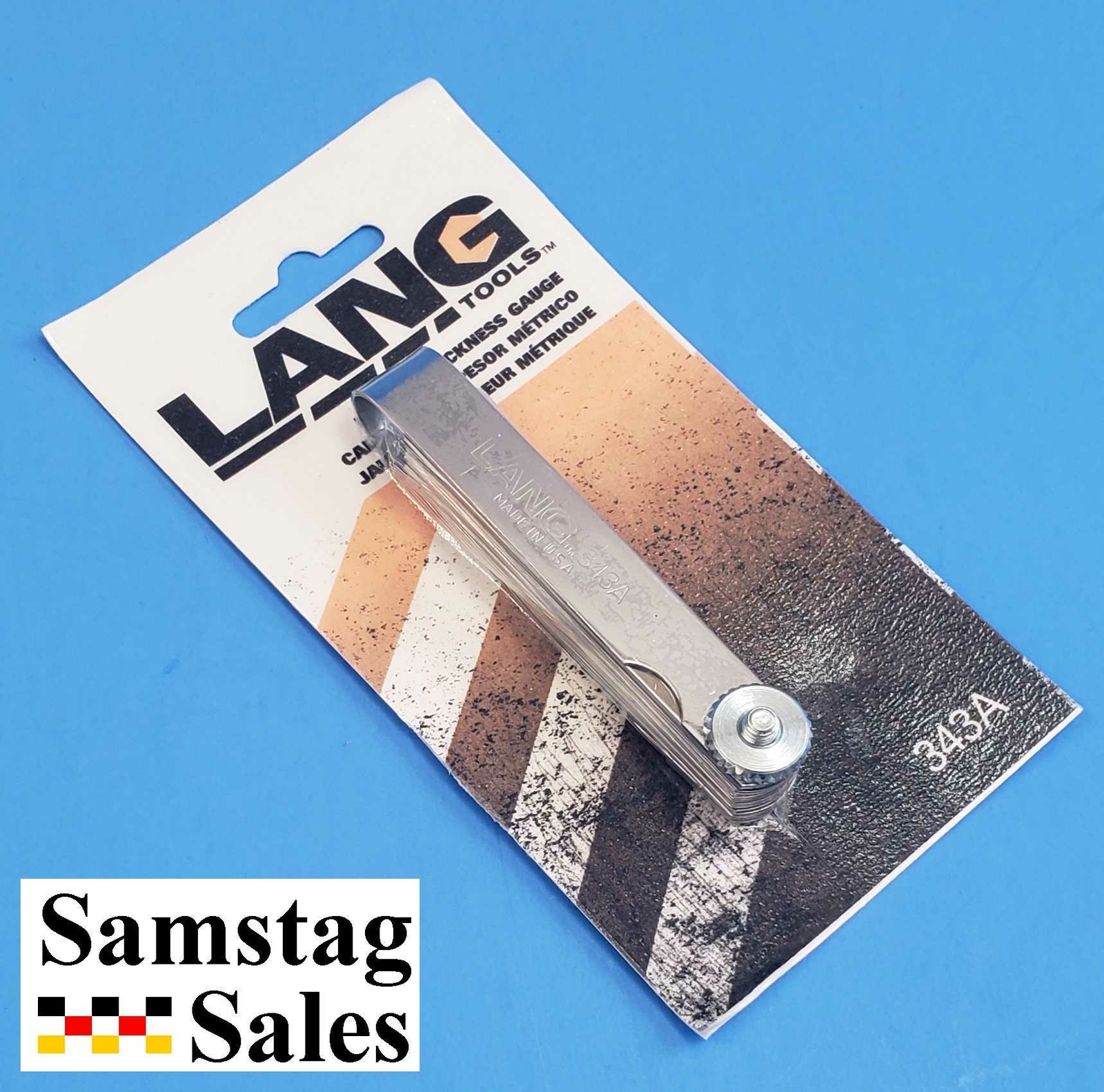 LANG 343A Metric Feeler Gauge 25 Blade Set Made in USA