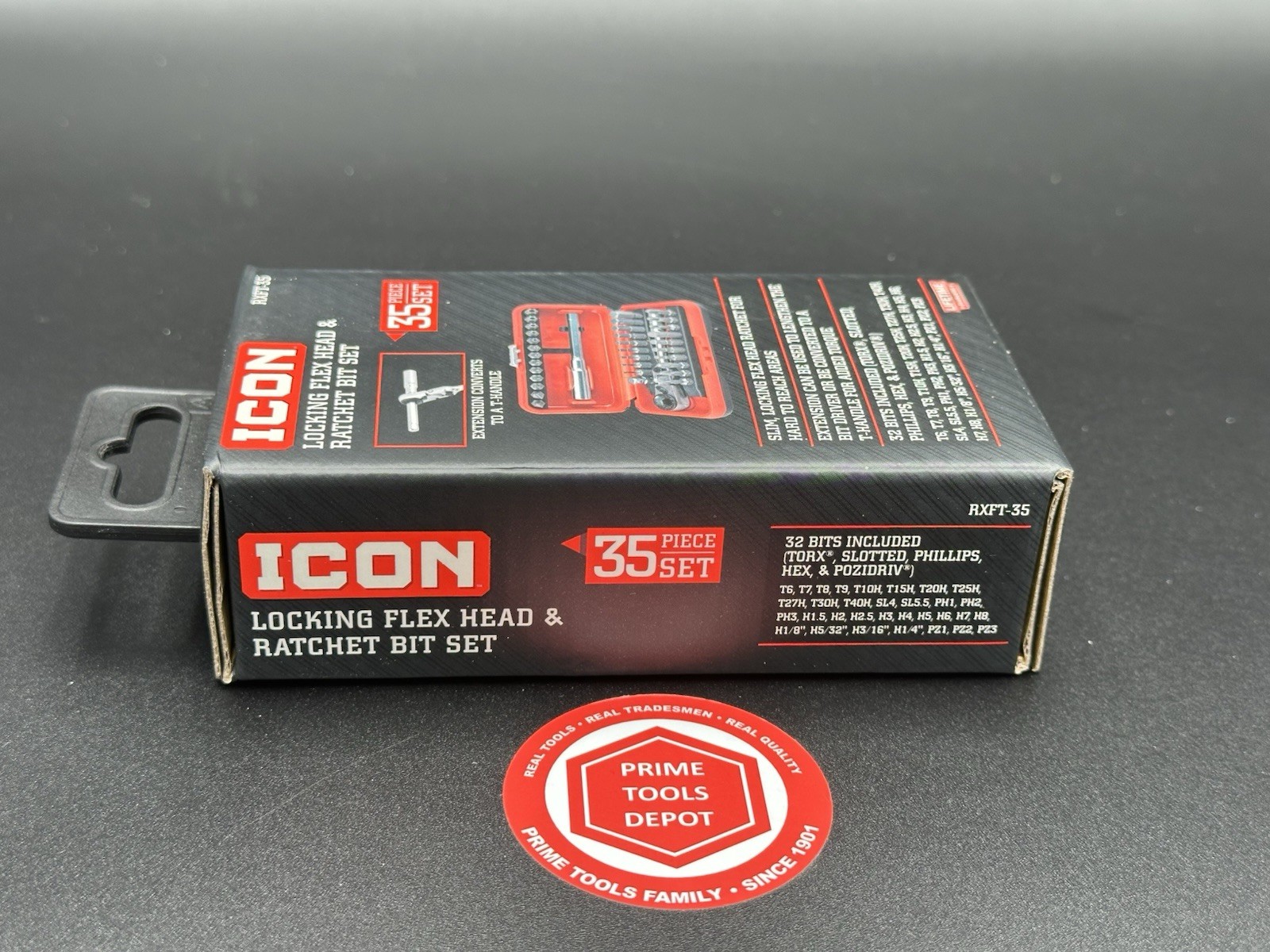 Icon Locking Flex-Head Ratchet and Bit Set, 35-Piece RXFT-35 58074