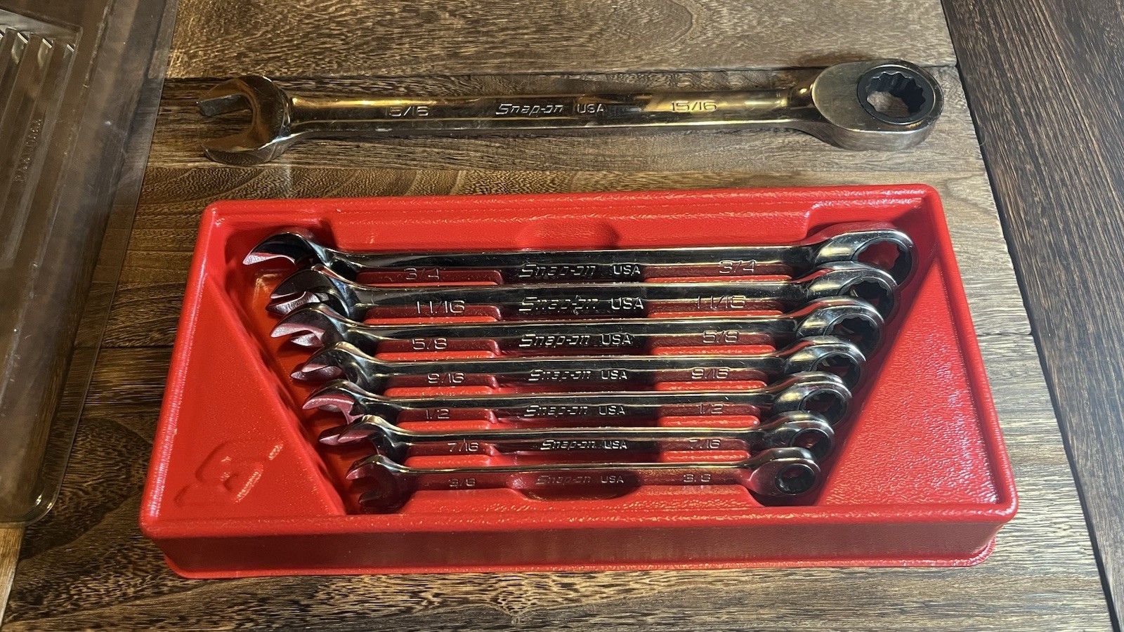 Snap-On Standard Combination Ratchet Wrench Set PAKLD095