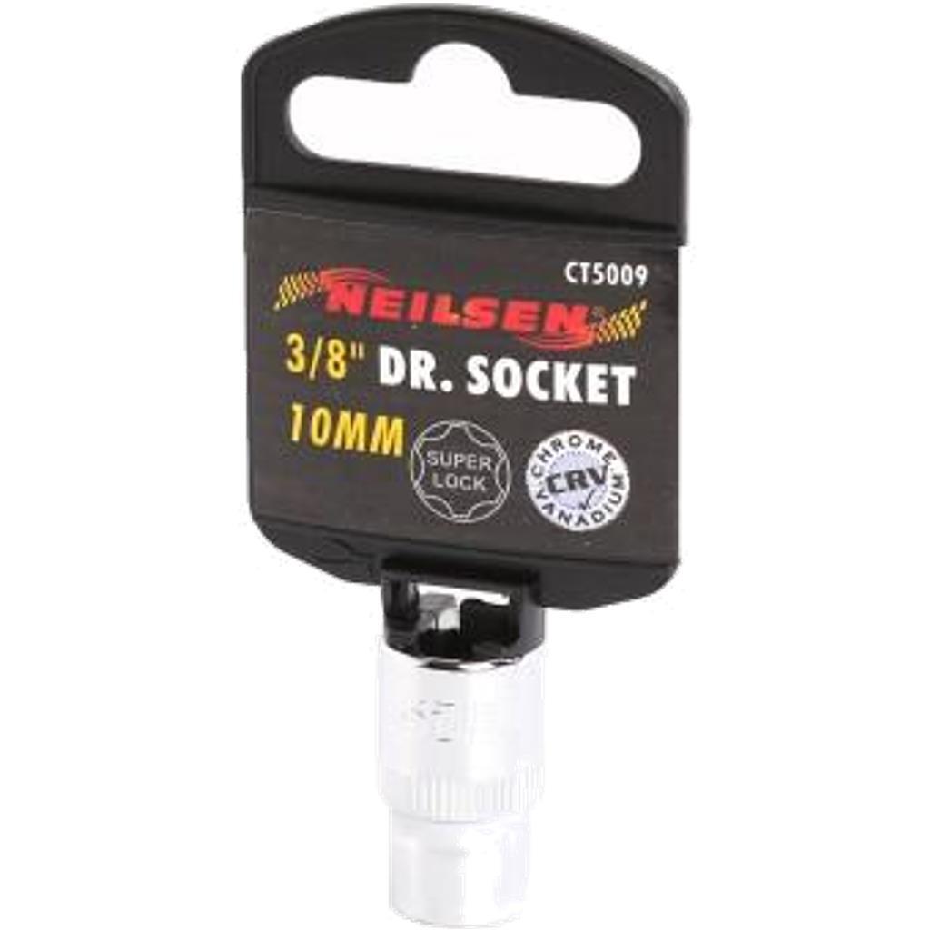 Neilsen 3/8″ Drive Standard Shallow Square Metric Single Socket 10mm