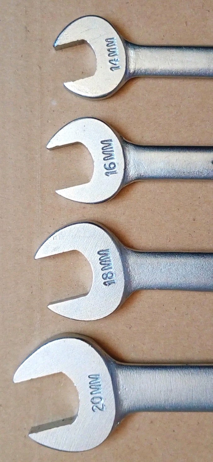 Bedford Vanadium Open Ended Spanners x 8 • Metric Sizes: 6/7mm – 10mm to 22mm