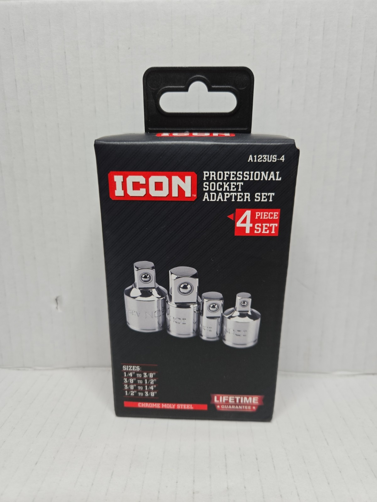 Icon Professional Socket Adaptor Kit – 4 Piece Set – SKU 57324