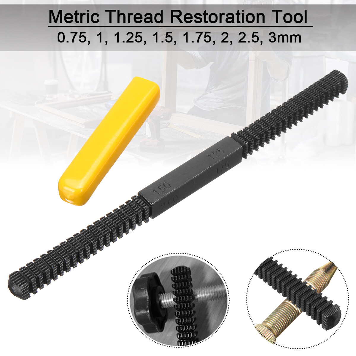 Metric Thread Restoration Repair Tool File Clean Damaged Threads 0.75 – 3mm
