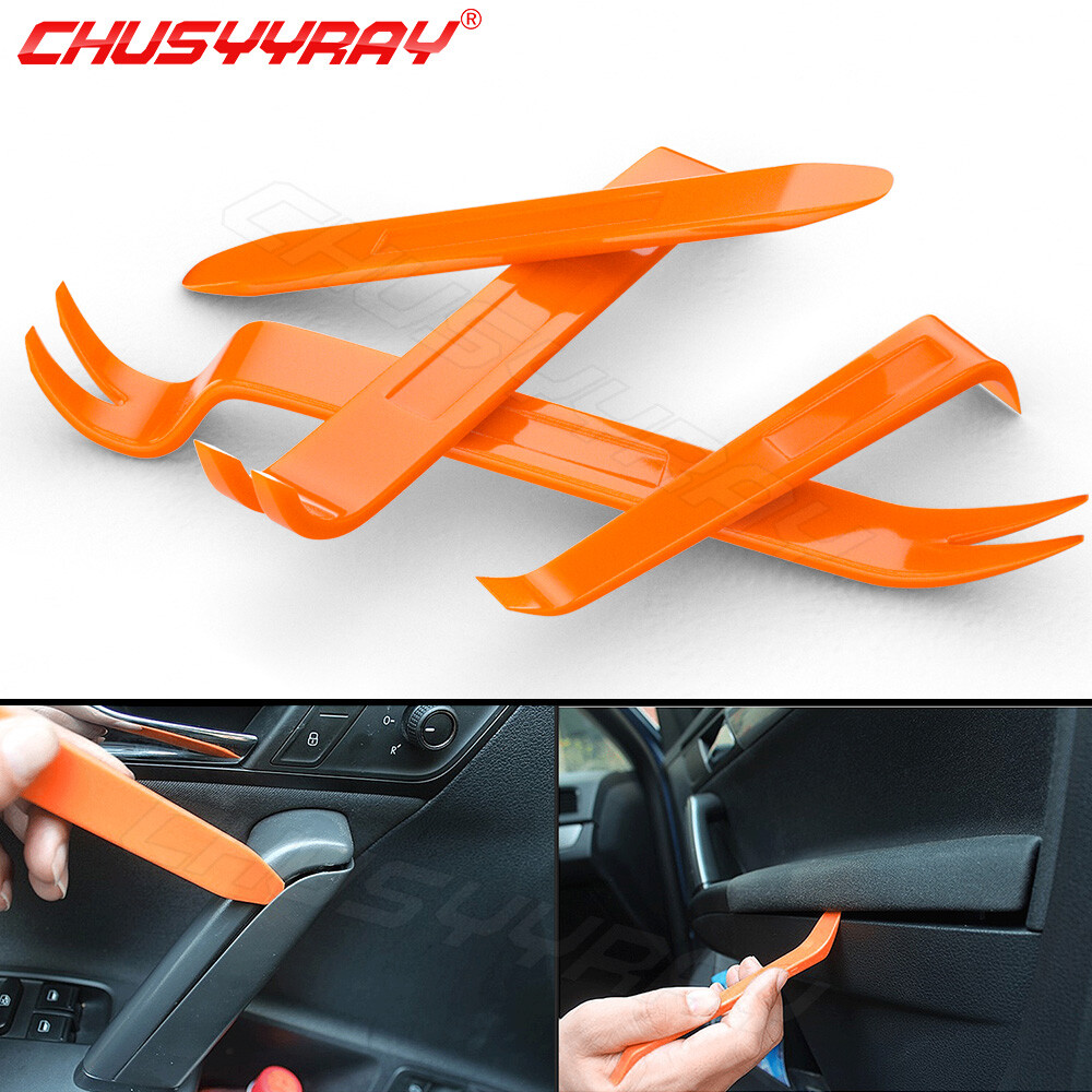 Car Trim Removal Tools 4Pcs Kit Plastic Pry Panel Door Dash Interior Clip Set