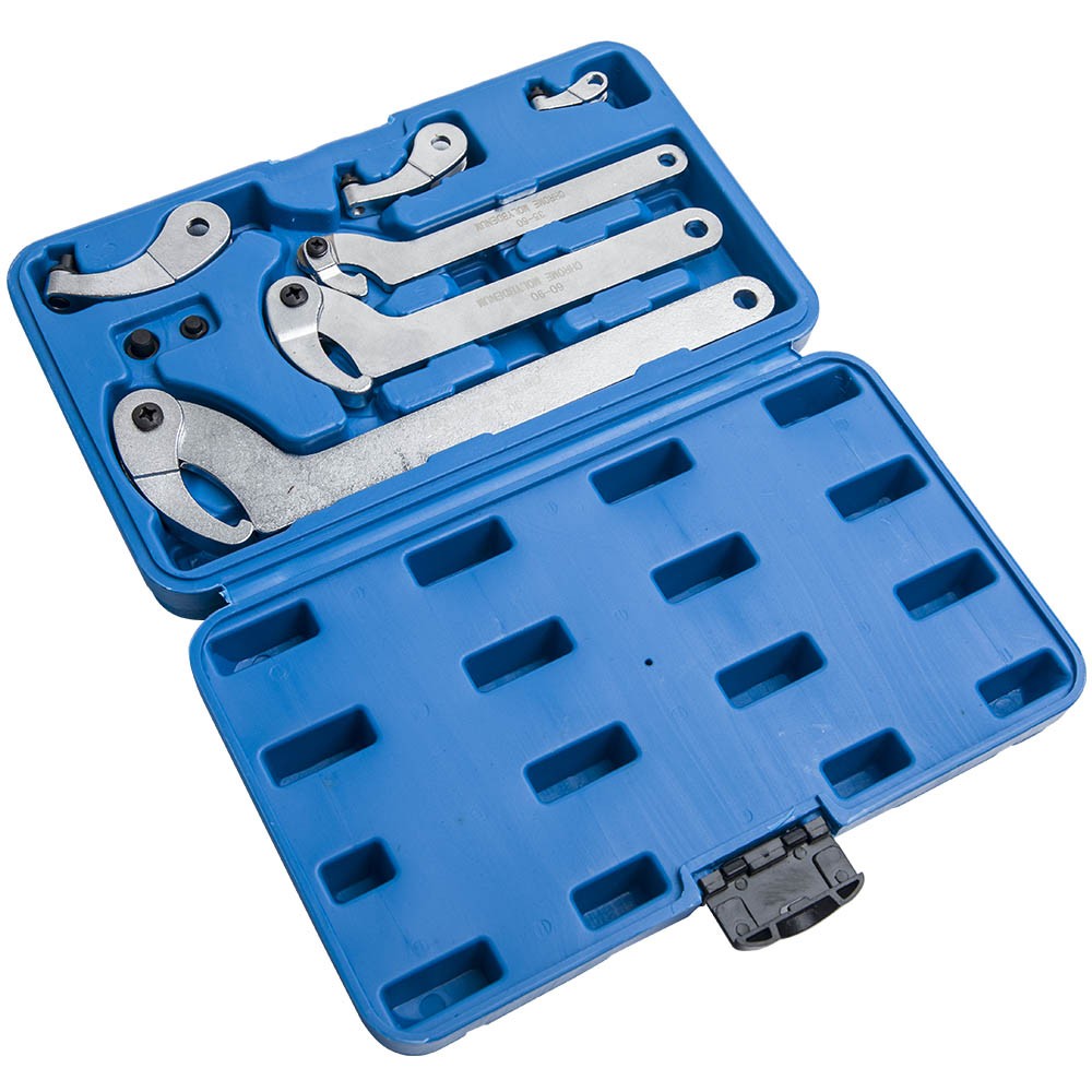 Adjustable Hook & Pin Spanner Wrench Tool Set Locking Nut Wrench 35-120mm New