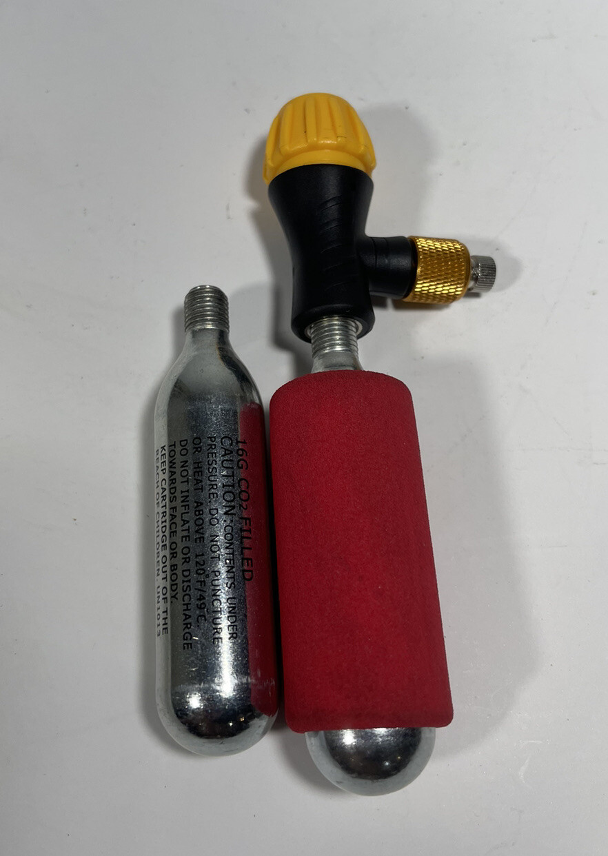 16g CO2 Gas Tires Cylinder Inflator Kit Cartridges Tool Motorcycle ATV Dirt Bike