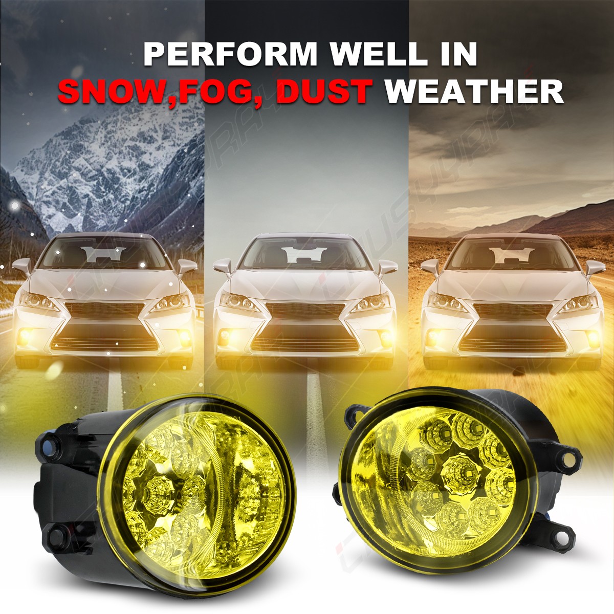 Pair LED Fog Lights Bumper Driving Lamps Bulb For TOYOTA TACOMA 2012-2020