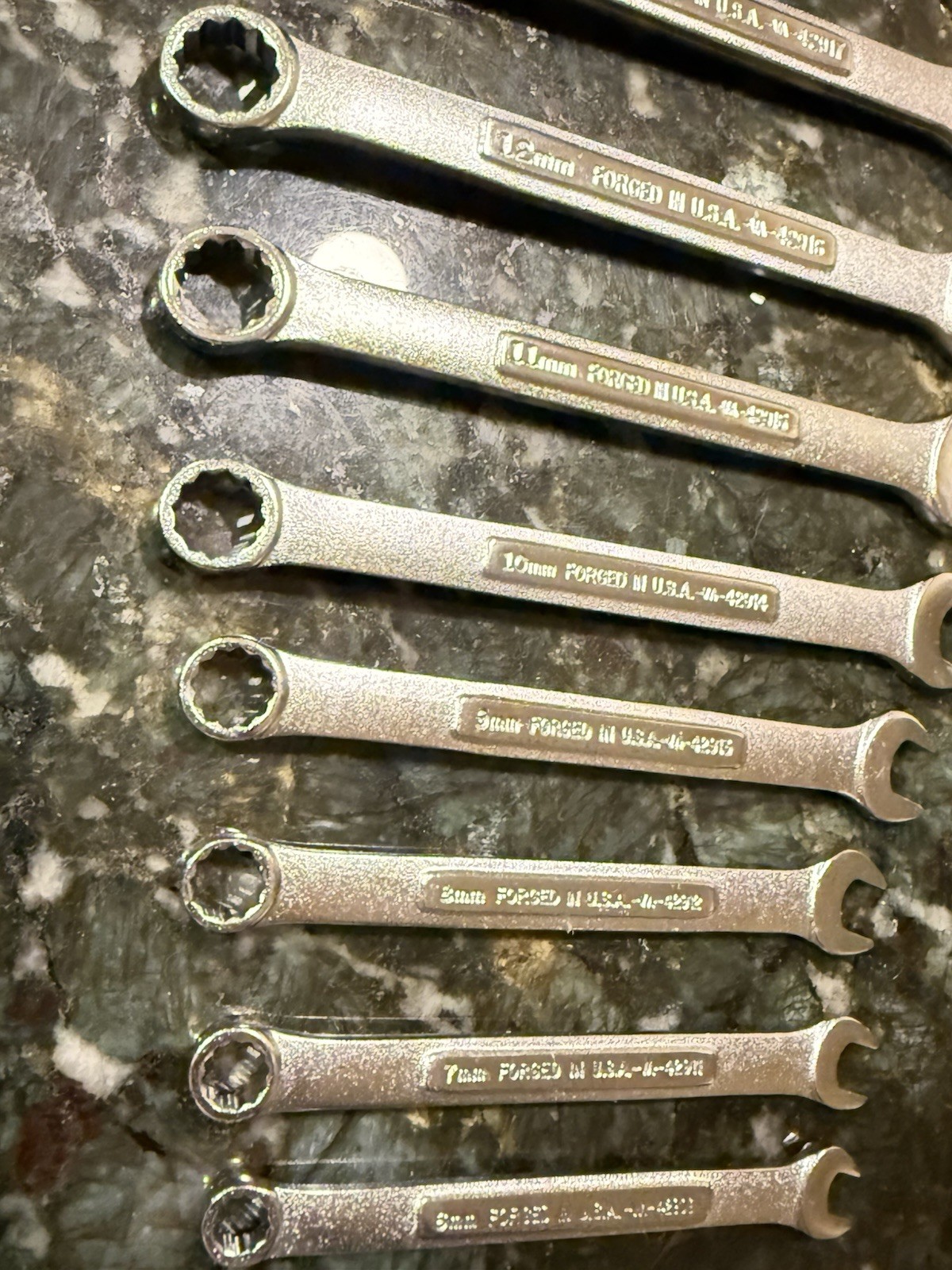 NOS CRAFTSMAN 12pt METRIC Combination Wrench Set 6mm-18 NO Skips (13 pieces) USA