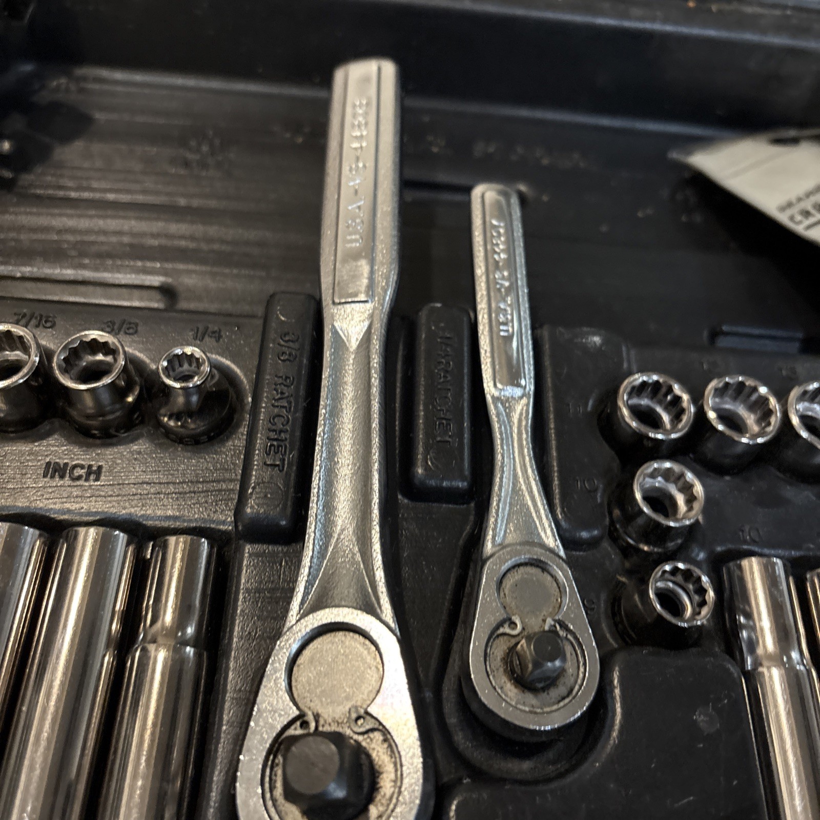 VTG CRAFTSMAN 9-34102 102-PC MECHANICS TOOL RATCHET / SOCKET SET MADE IN USA