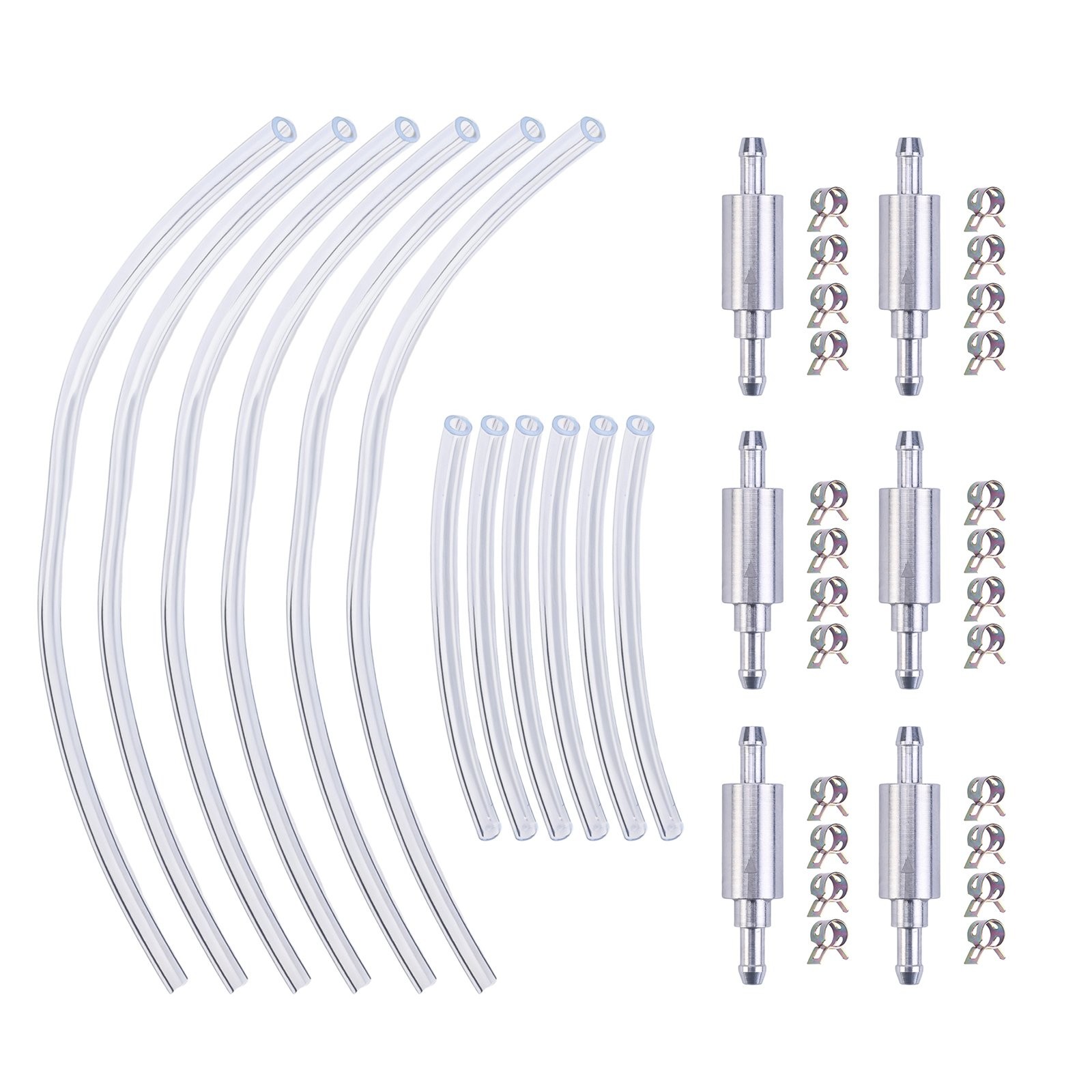 6PCS Brake Bleeder Hose, One Way Check Valve Tube Bleeding Tool Kit