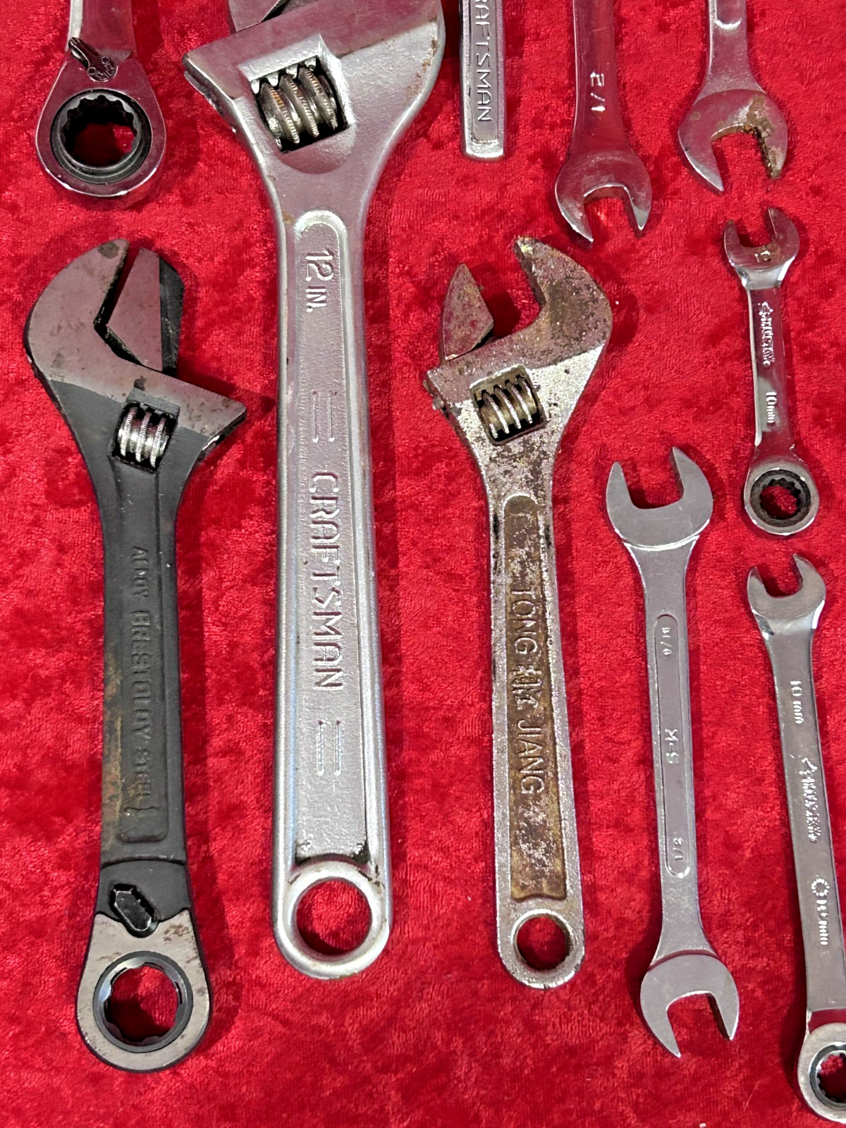 Mixed Lot of 60+ Wrenches Socket Box Adjustable Pipe Ratchet Various Brands`