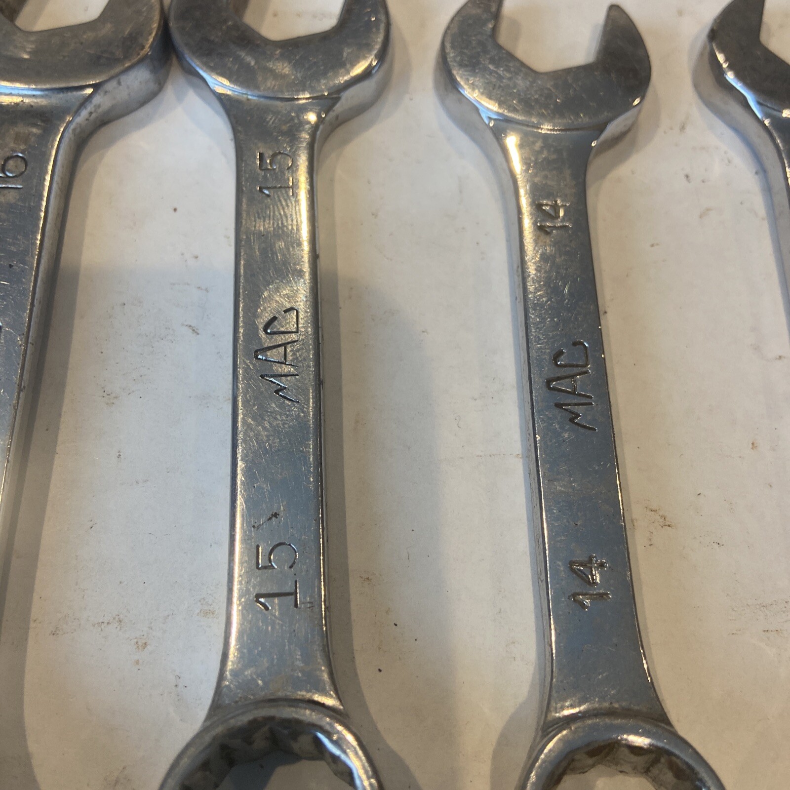 MAC TOOLS METRIC 12-POINT SHORT COMBINATION WRENCH SET 8pcs 12mm Thru 19mm