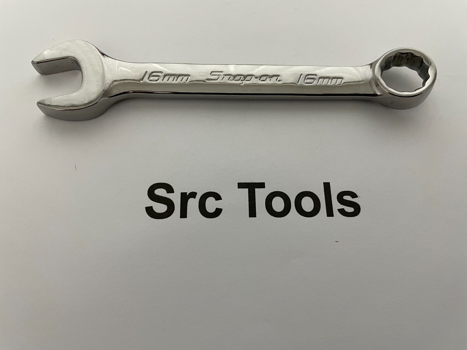 Snap-On Tools USA NEW 16mm Metric Short Length Chrome Combo Wrench OEXM16B
