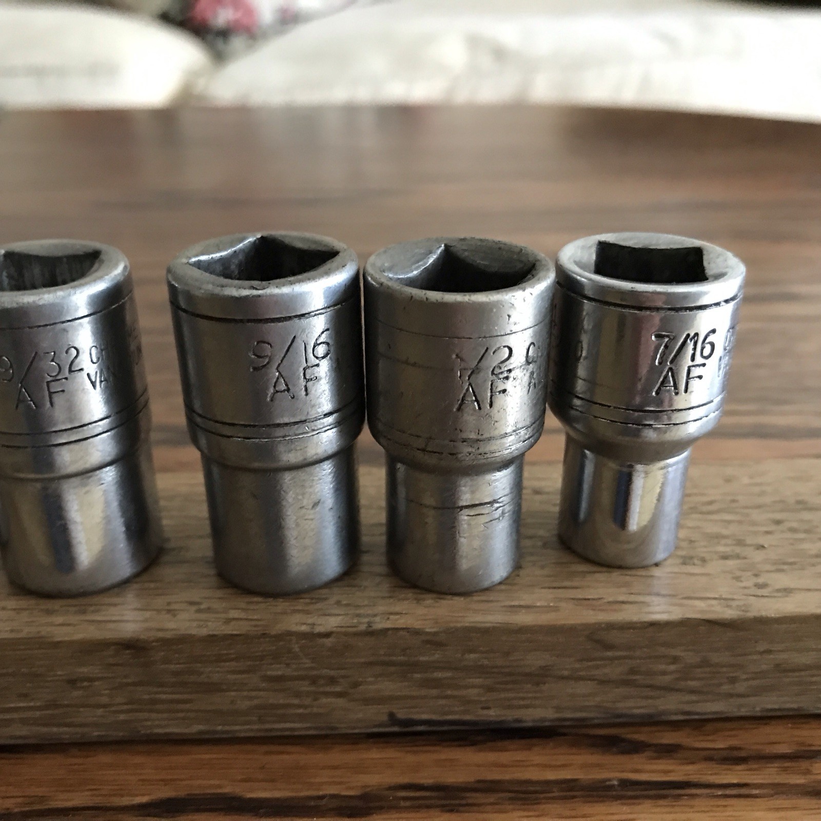 8 Gordon Tools Sockets 7/8″ To 7/16”AF With 1/2″ Drive . F