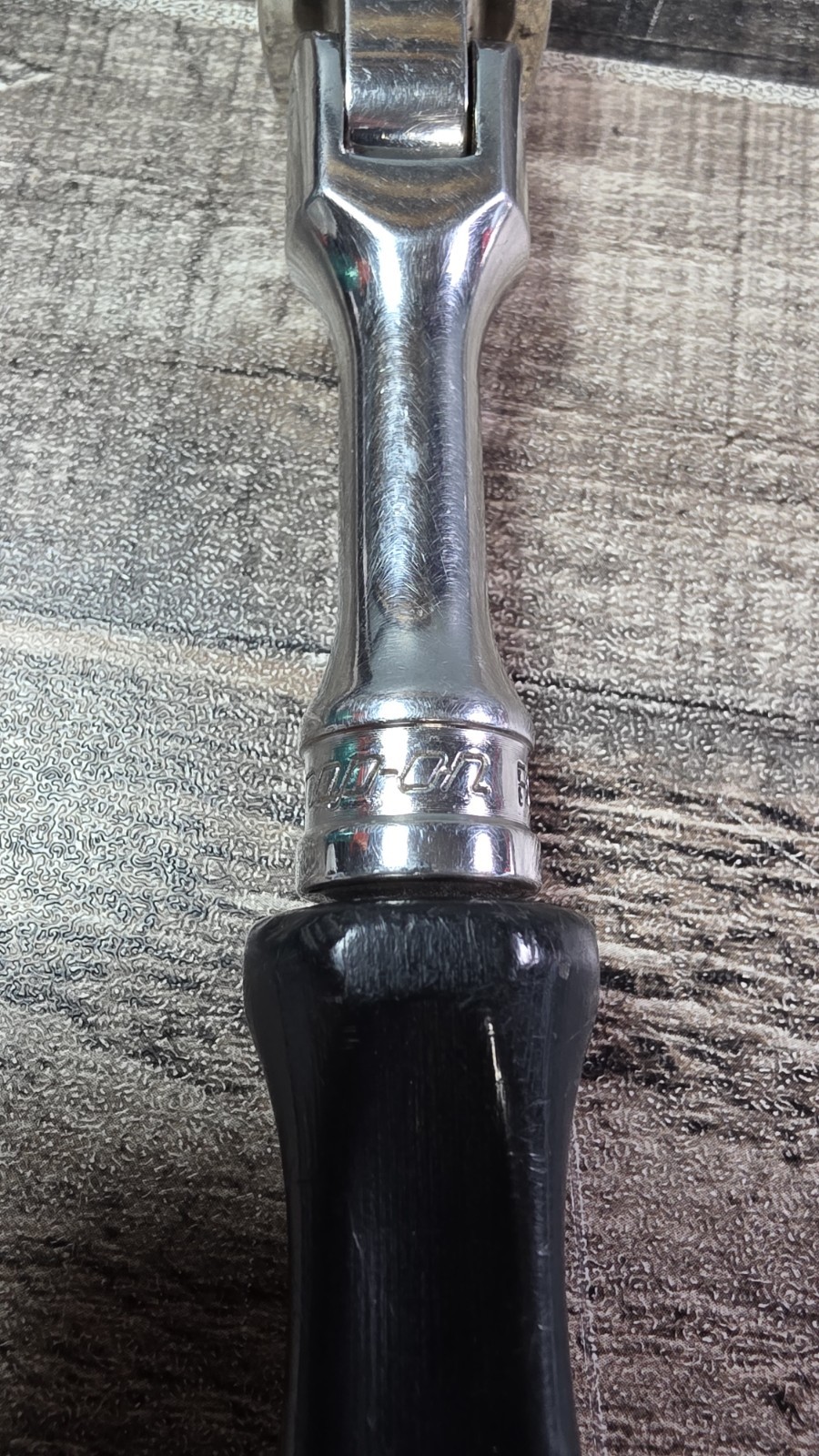 Snap-on F835 3/8” Drive Ratchet – Black Hard Handle – USA Made – Classic Design